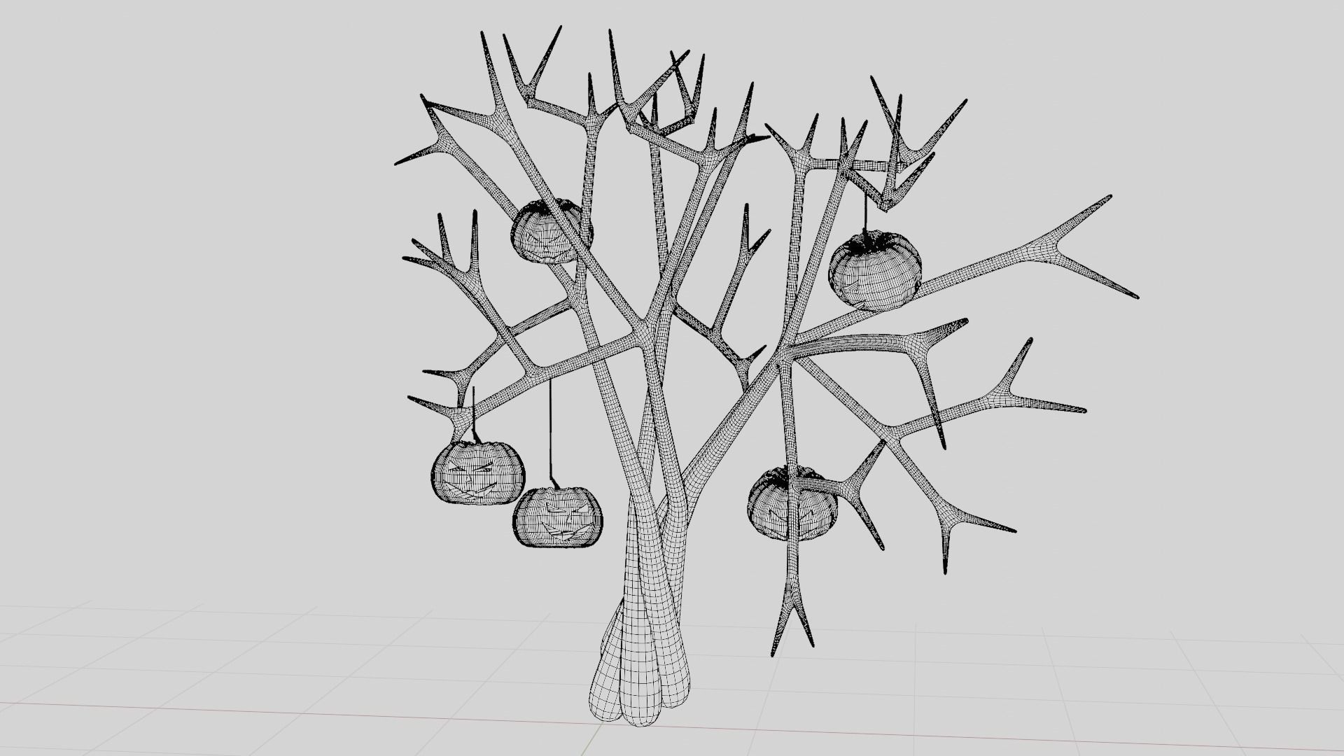 Halloween Pumpkin Pack Collection 3D model_14