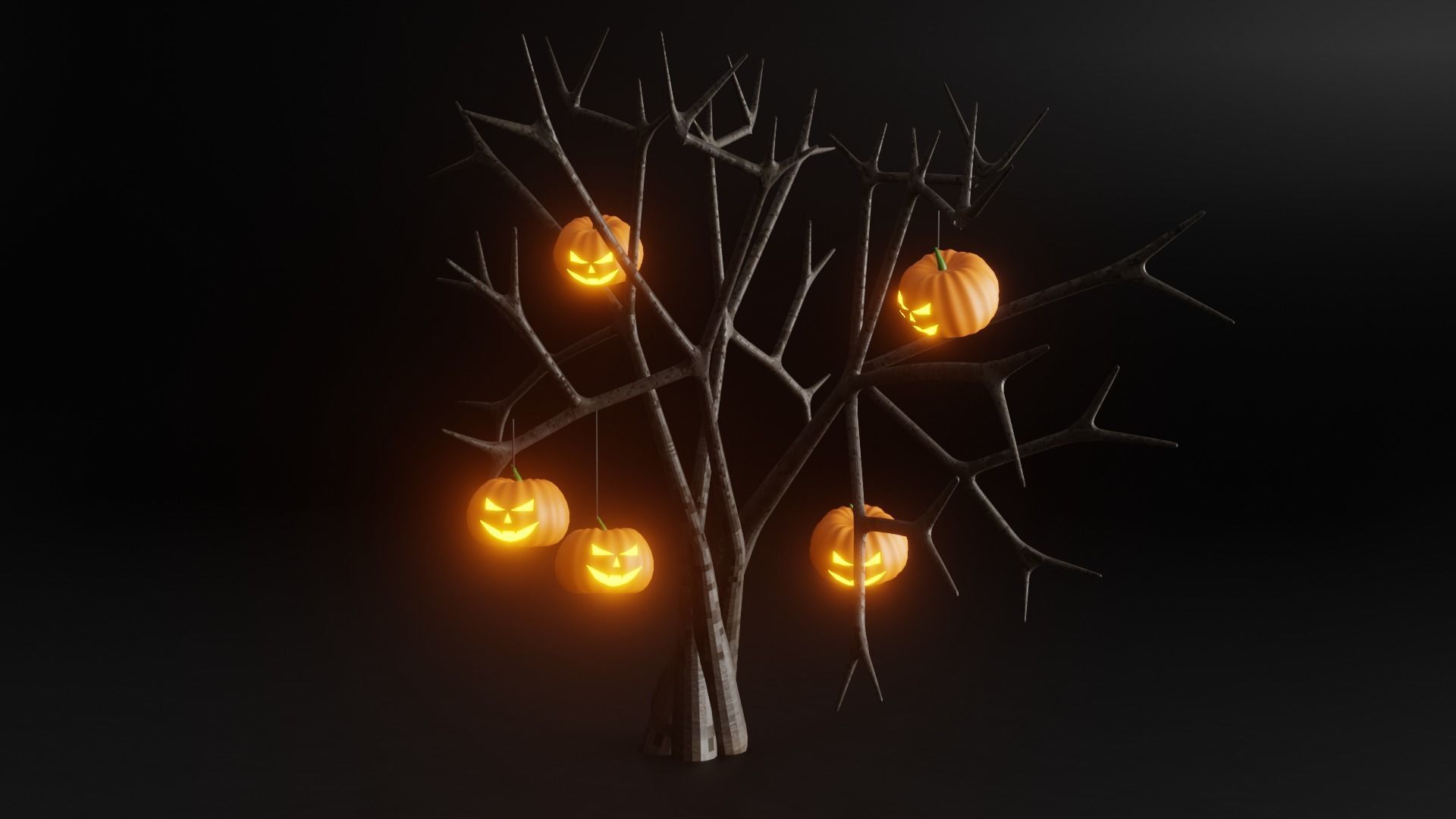 Halloween Pumpkin Pack Collection 3D model_4