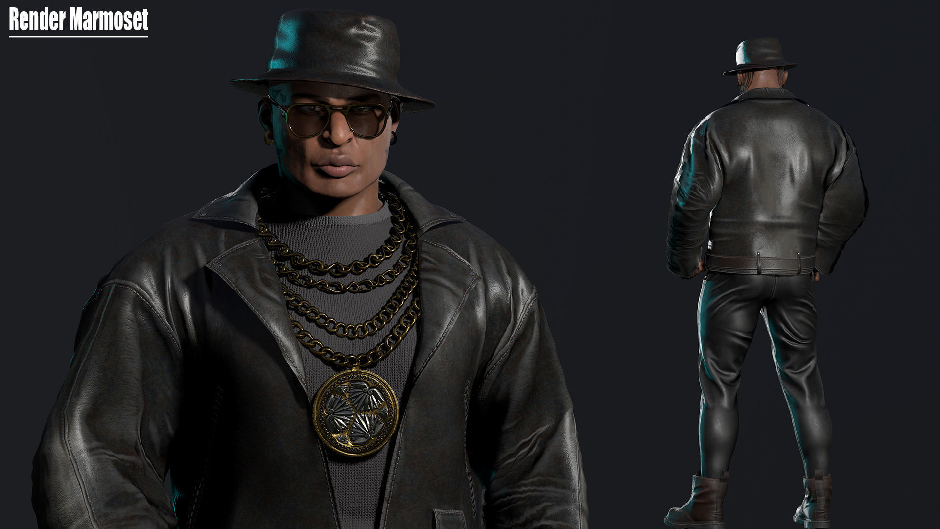 Mafia Boss Modular Low-poly 3D model_4