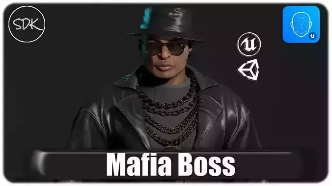 Mafia Boss Modular Low-poly 3D model