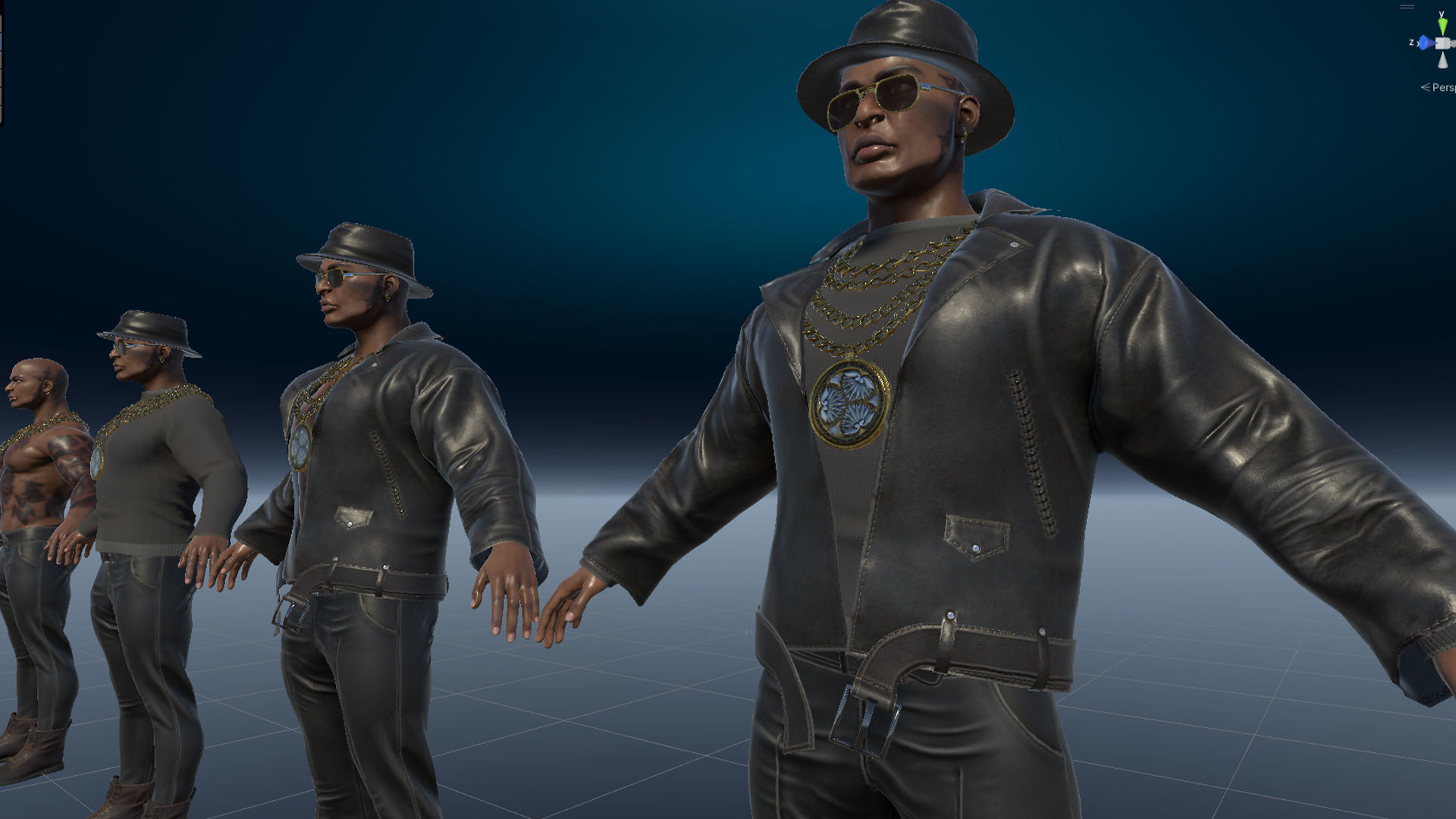 Mafia Boss Modular Low-poly 3D model_24