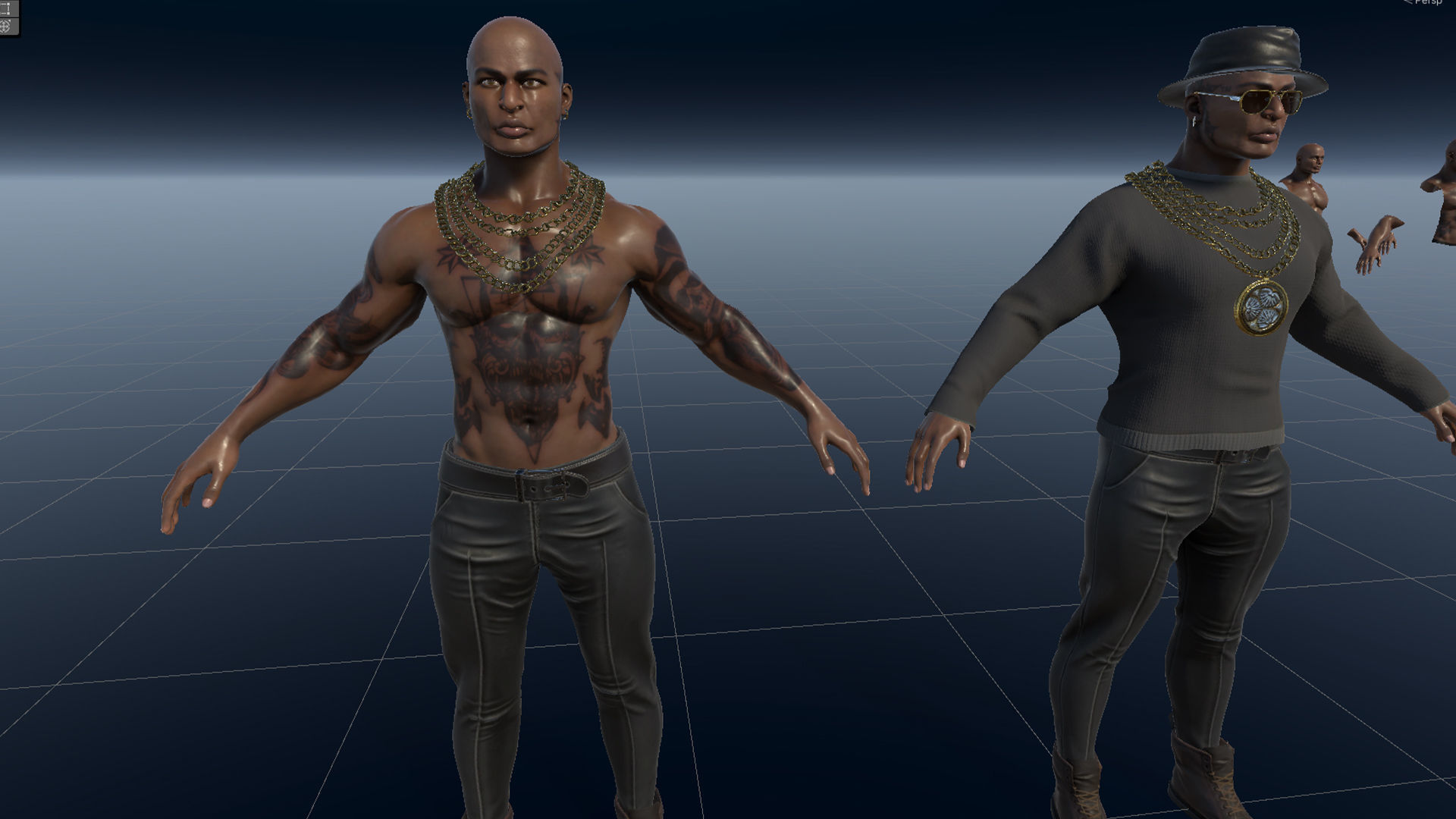 Mafia Boss Modular Low-poly 3D model_23