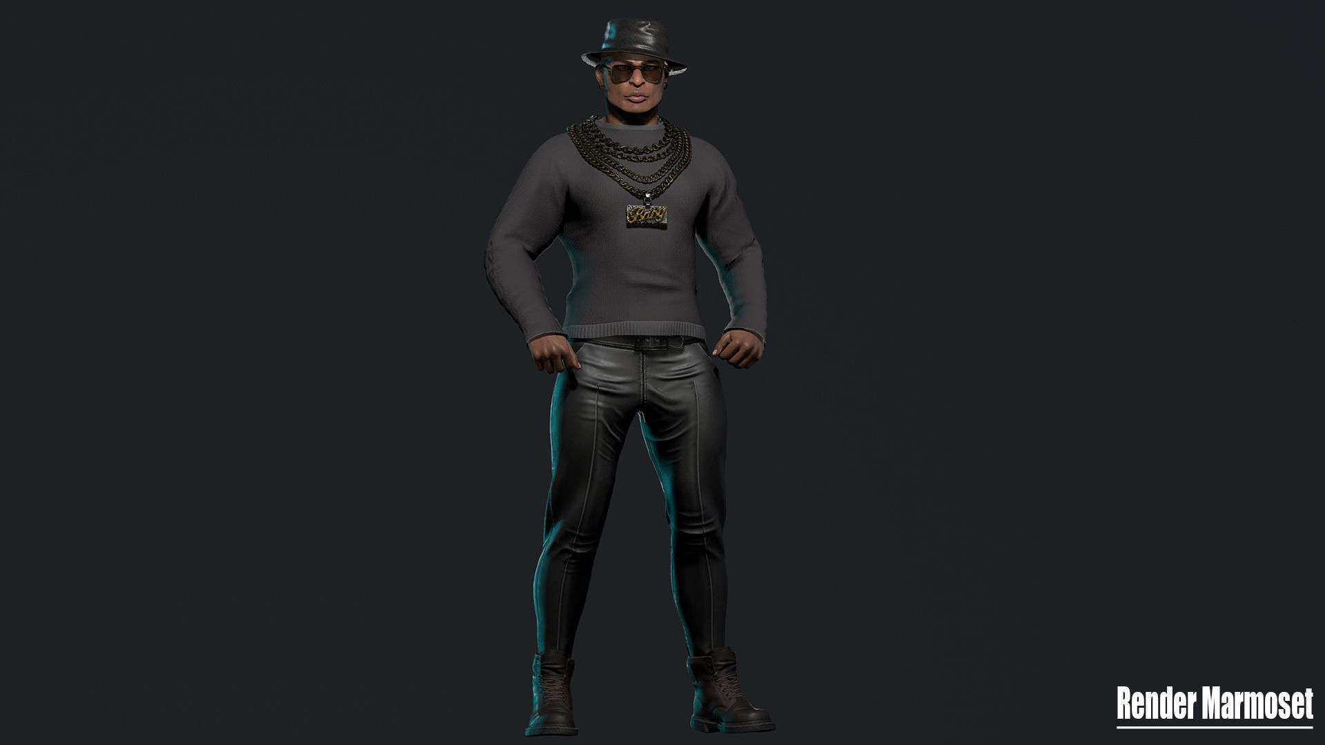 Mafia Boss Modular Low-poly 3D model_11