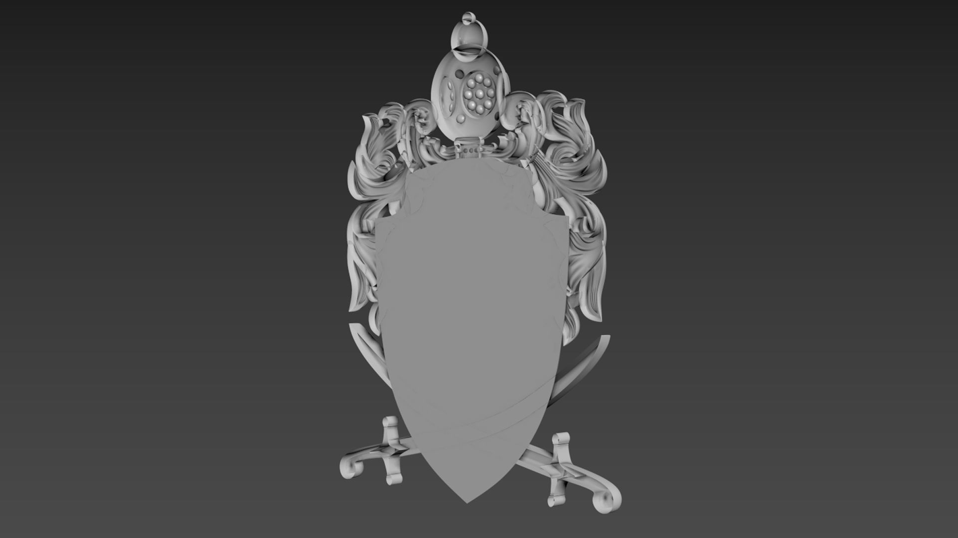 Coat of Arms Bas-relief 3D model_9