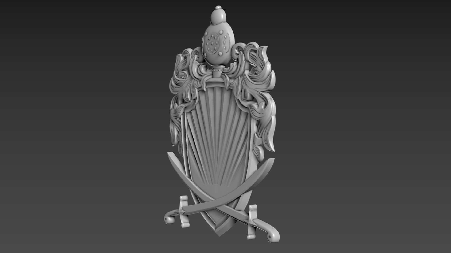Coat of Arms Bas-relief 3D model_10