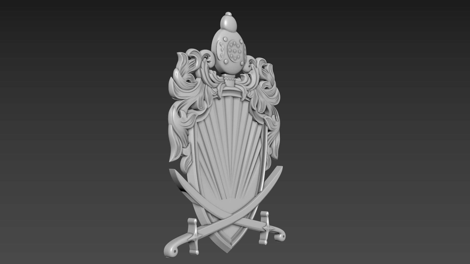 Coat of Arms Bas-relief 3D model_2