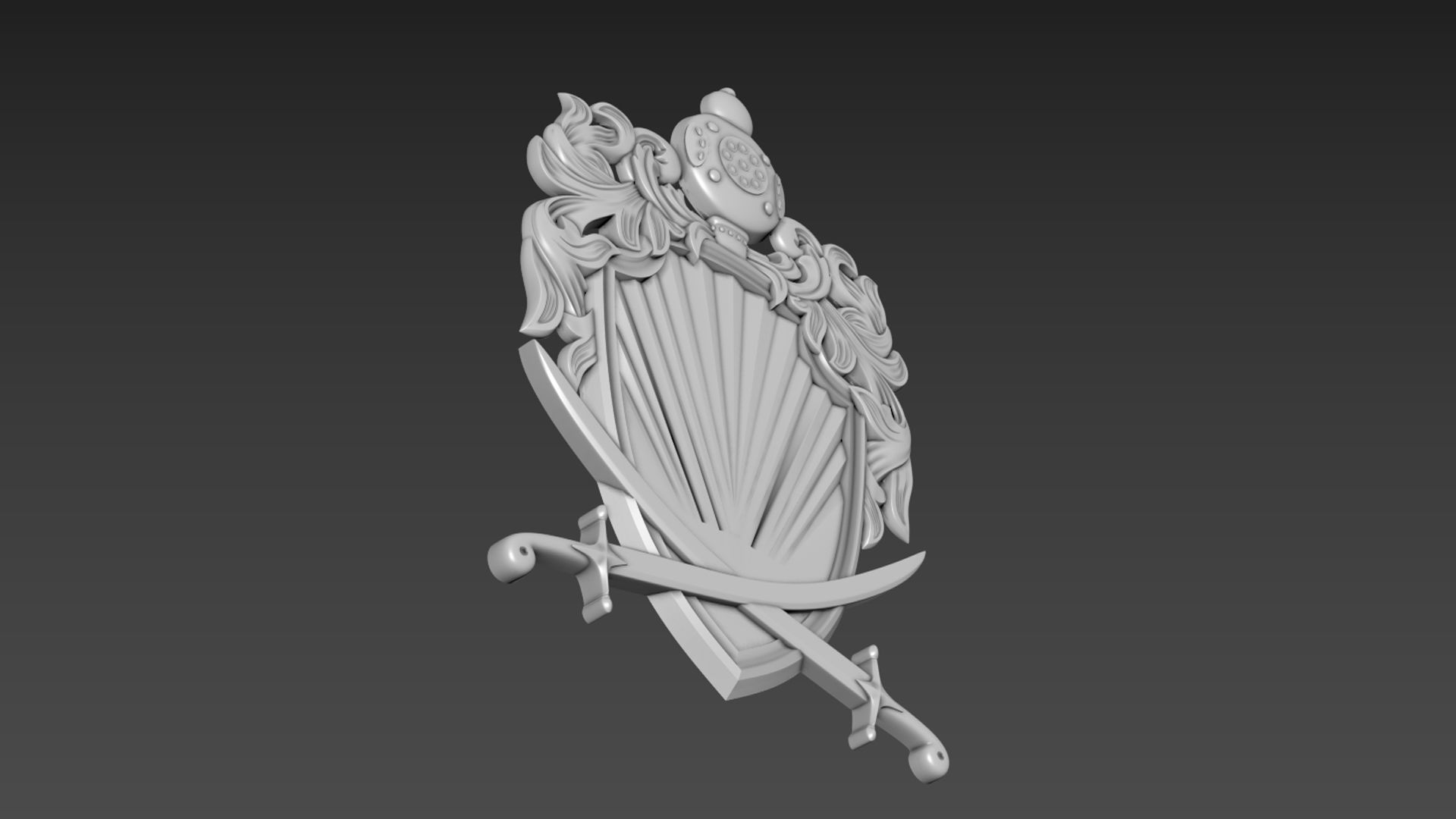 Coat of Arms Bas-relief 3D model_5