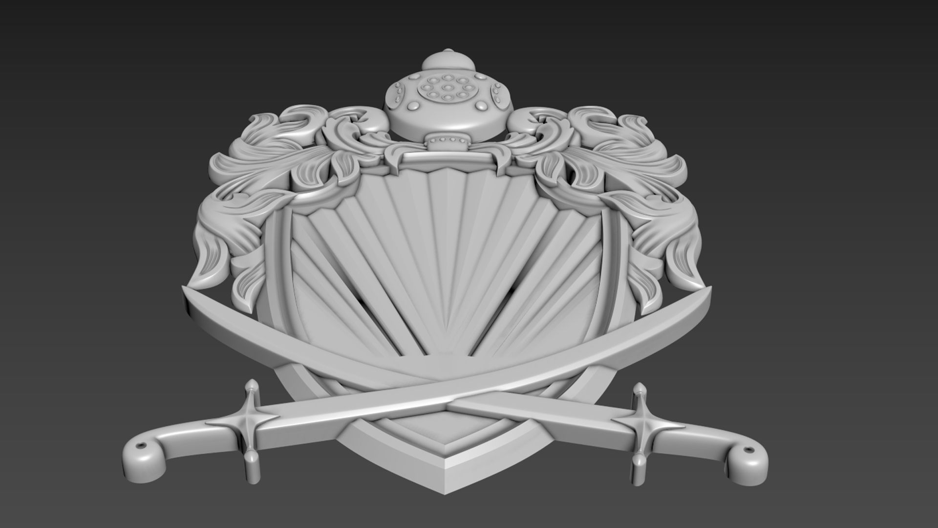 Coat of Arms Bas-relief 3D model_7