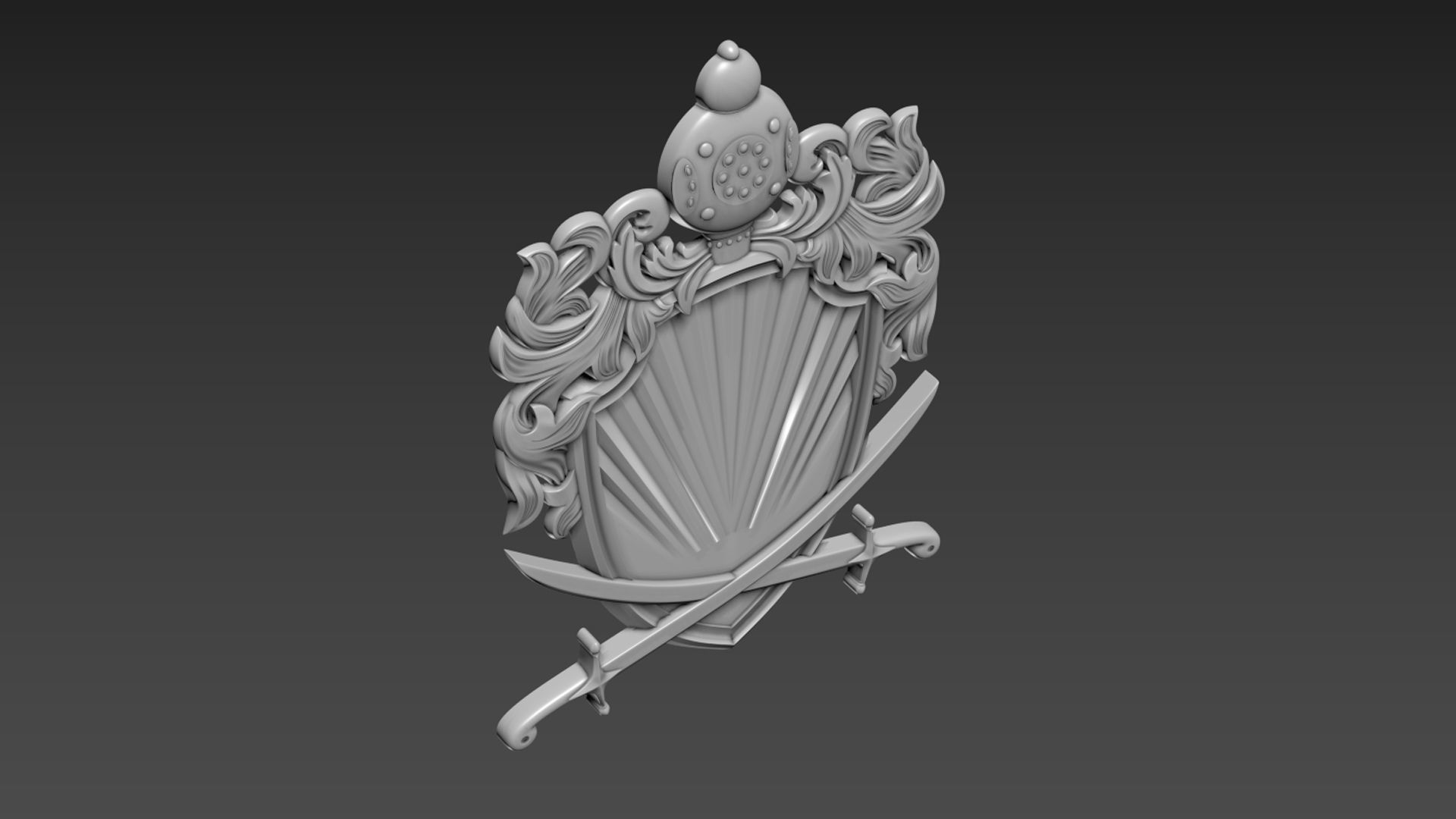 Coat of Arms Bas-relief 3D model_6