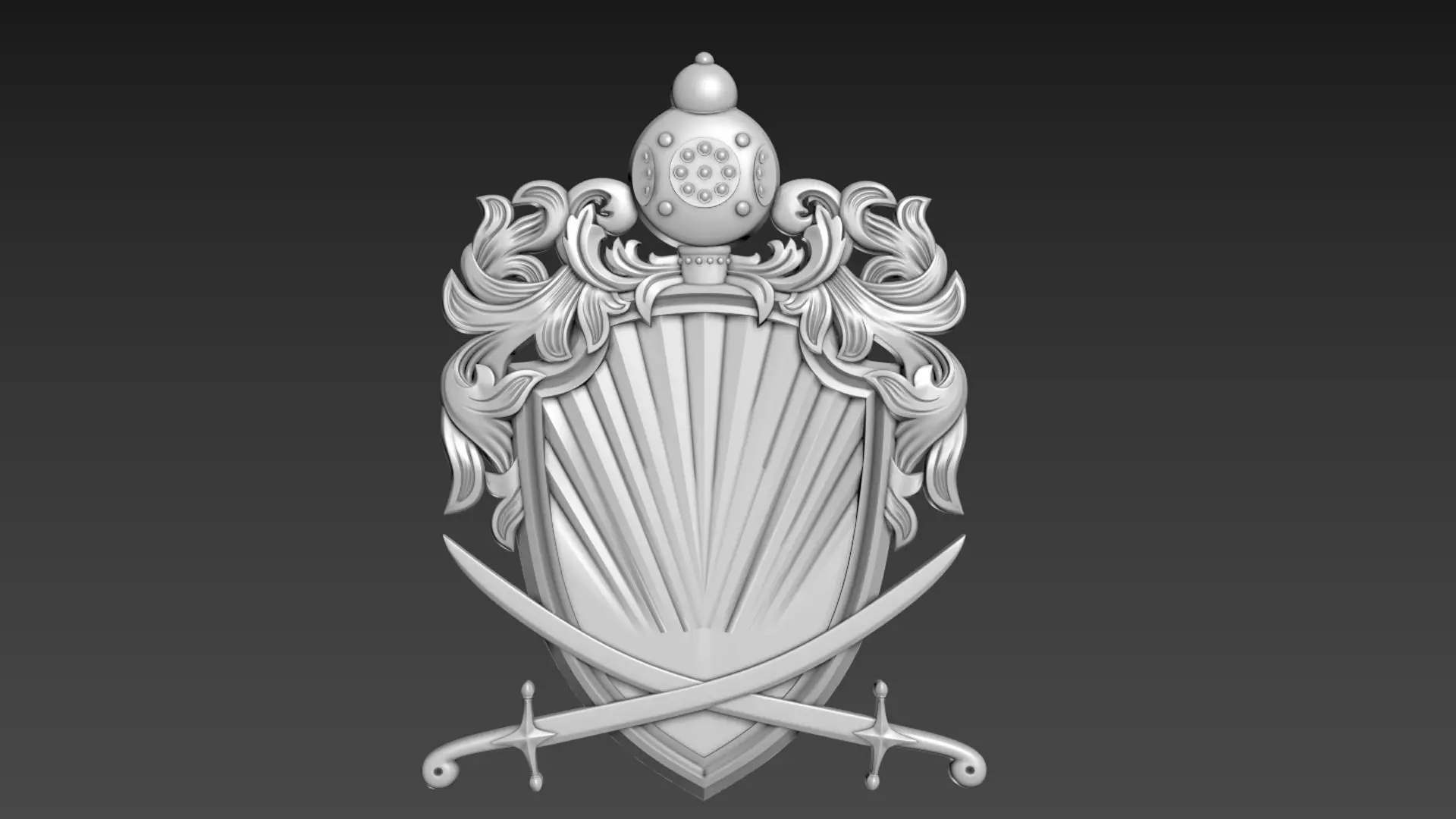 Coat of Arms Bas-relief 3D model_0