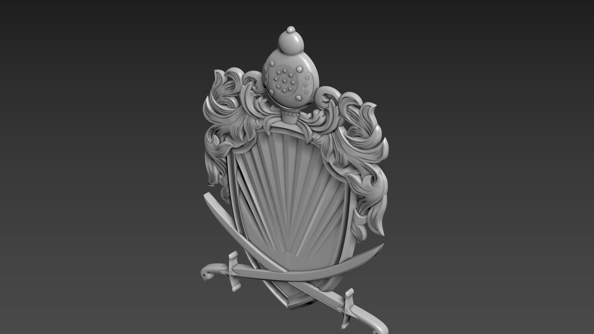 Coat of Arms Bas-relief 3D model_8