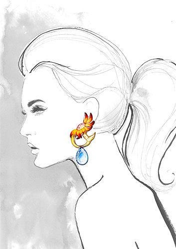 Eternal love jewel earrings 3D print model