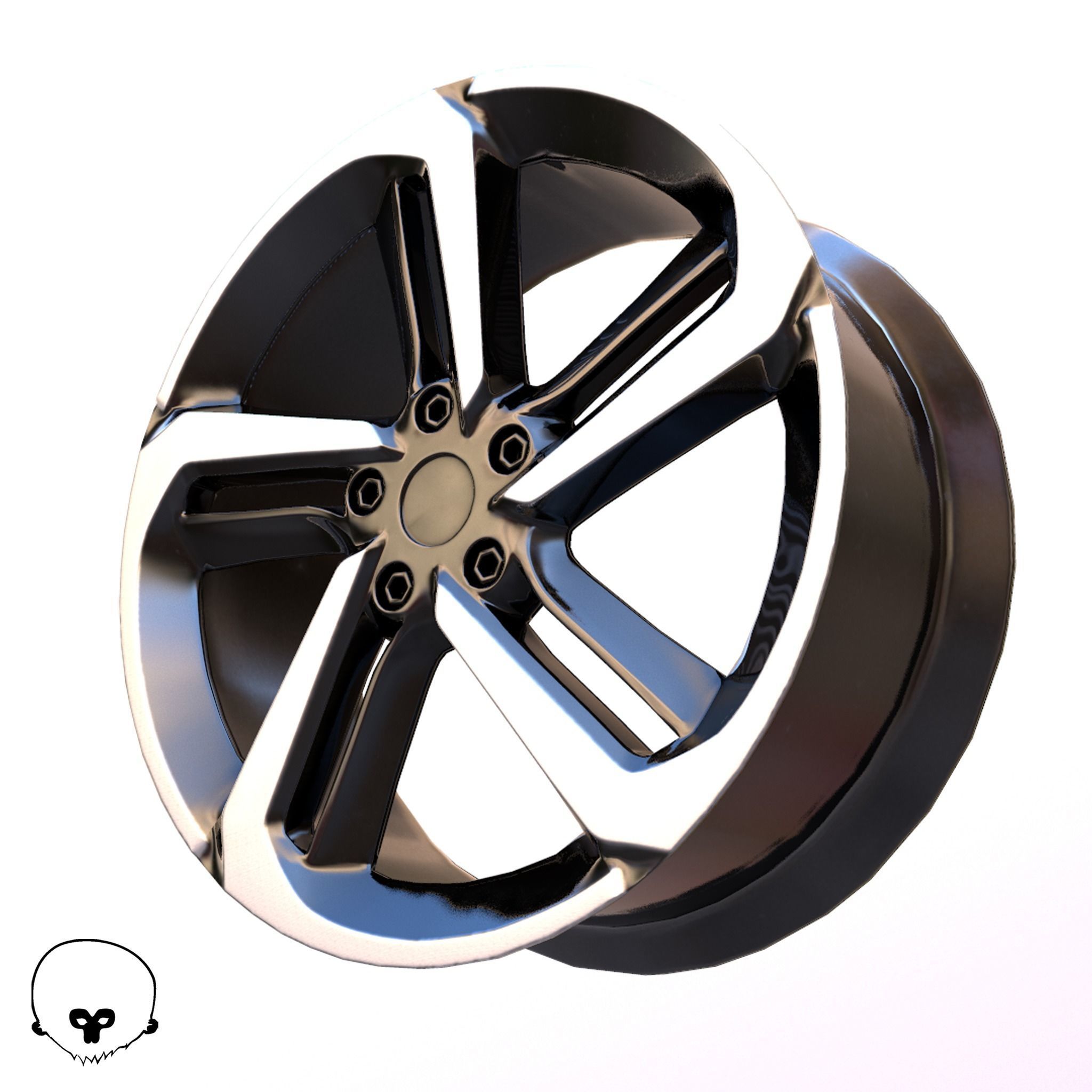 Sport Car Rim 4 Game-Ready 3D Model Low-poly 3D model_13