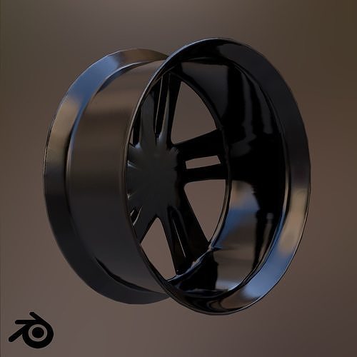 Sport Car Rim 4 Game-Ready 3D Model Low-poly 3D model 5