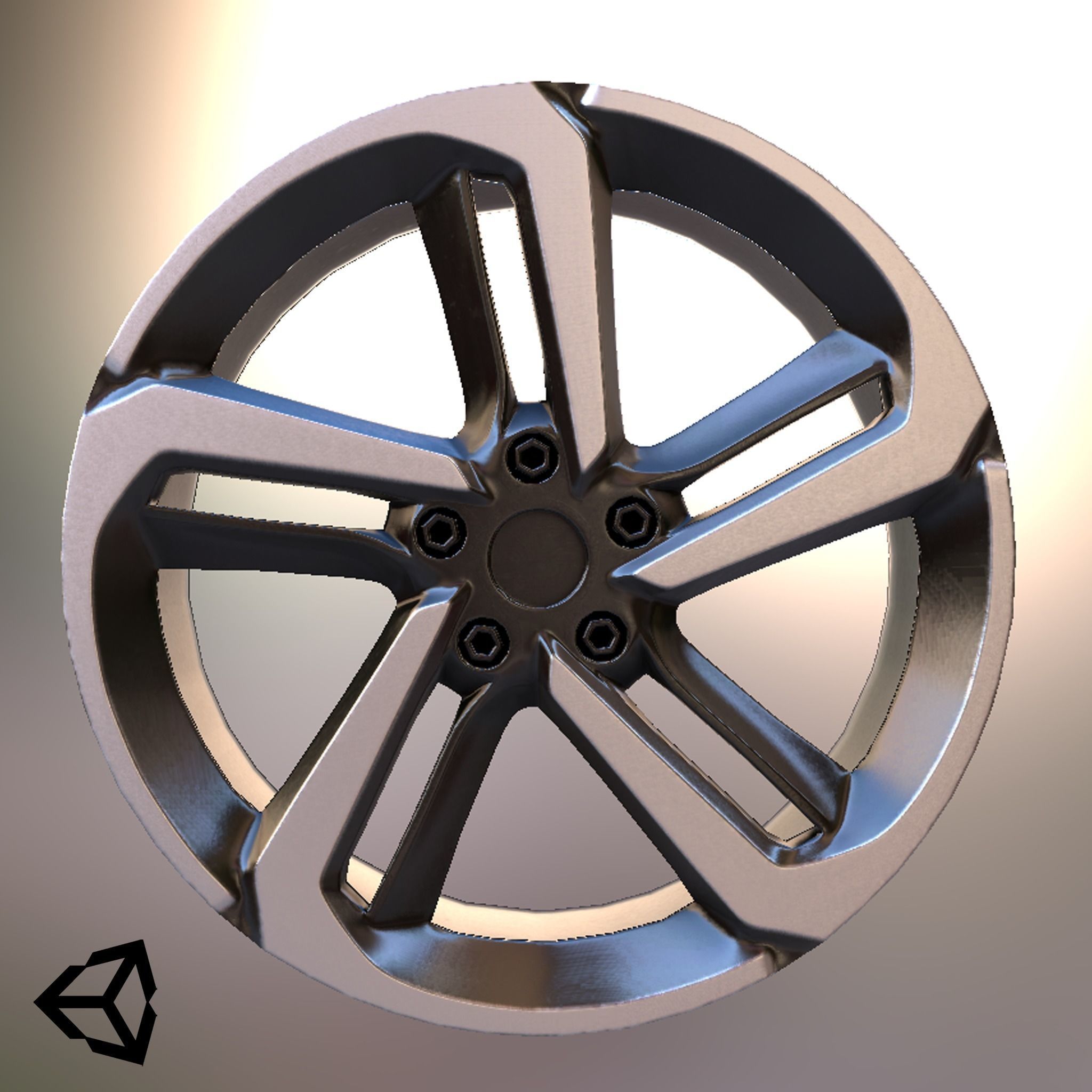 Sport Car Rim 4 Game-Ready 3D Model Low-poly 3D model_21
