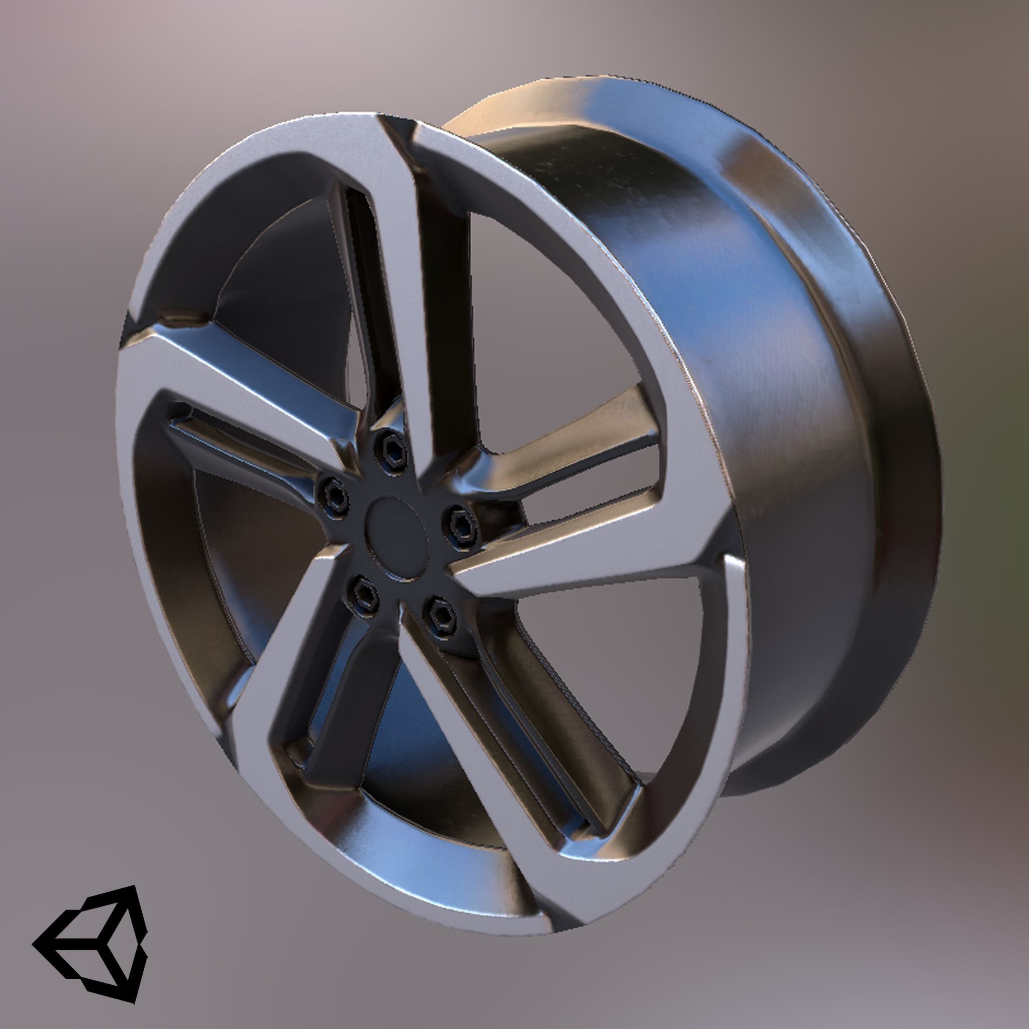 Sport Car Rim 4 Game-Ready 3D Model Low-poly 3D model_20