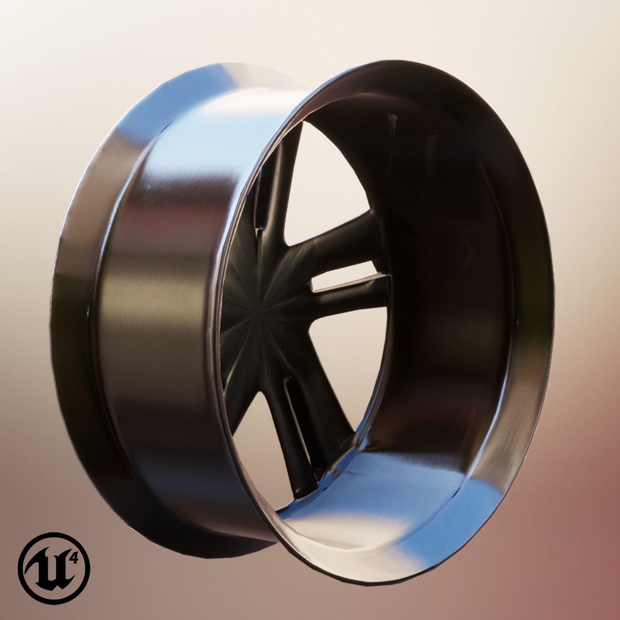 Sport Car Rim 4 Game-Ready 3D Model Low-poly 3D model_19