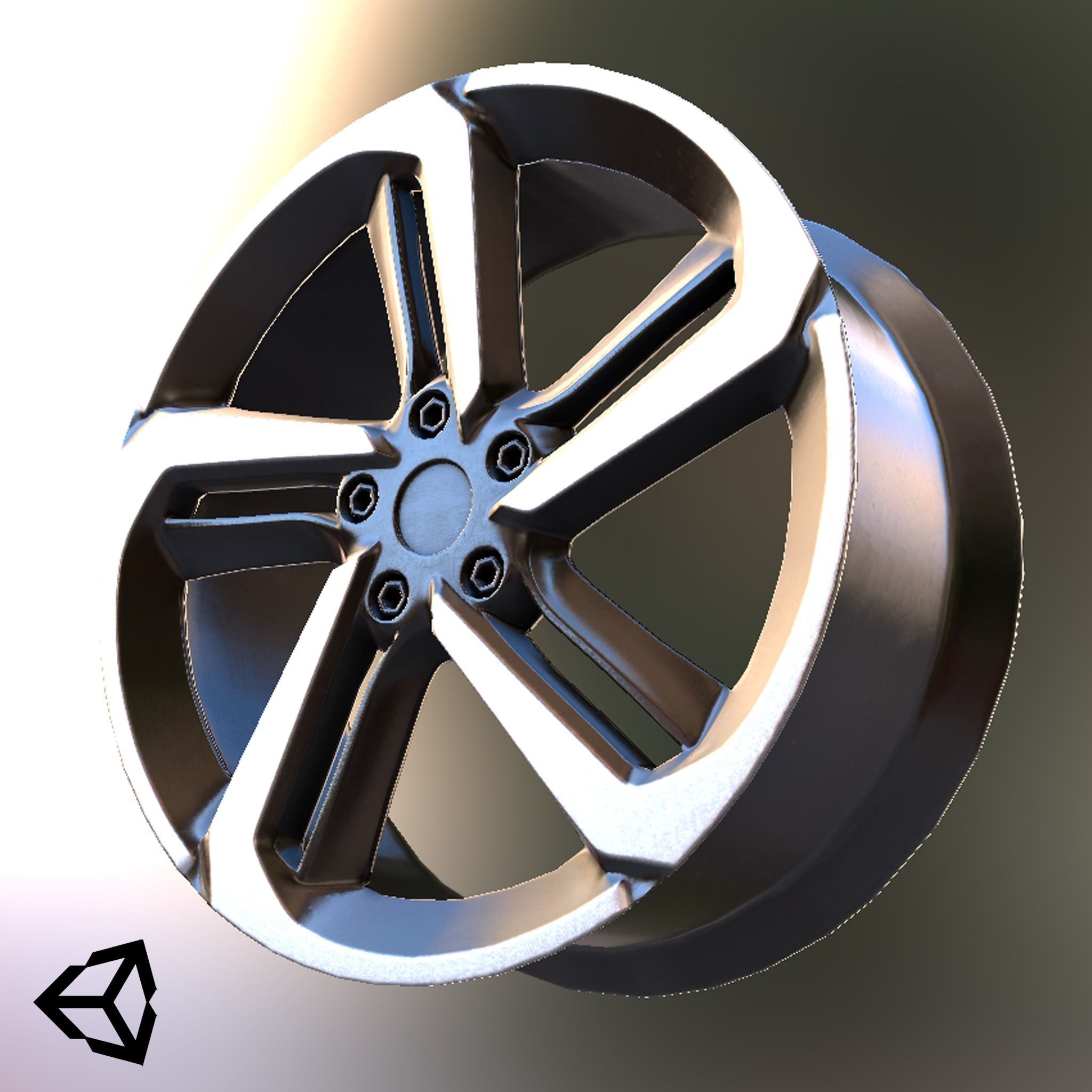 Sport Car Rim 4 Game-Ready 3D Model Low-poly 3D model_22