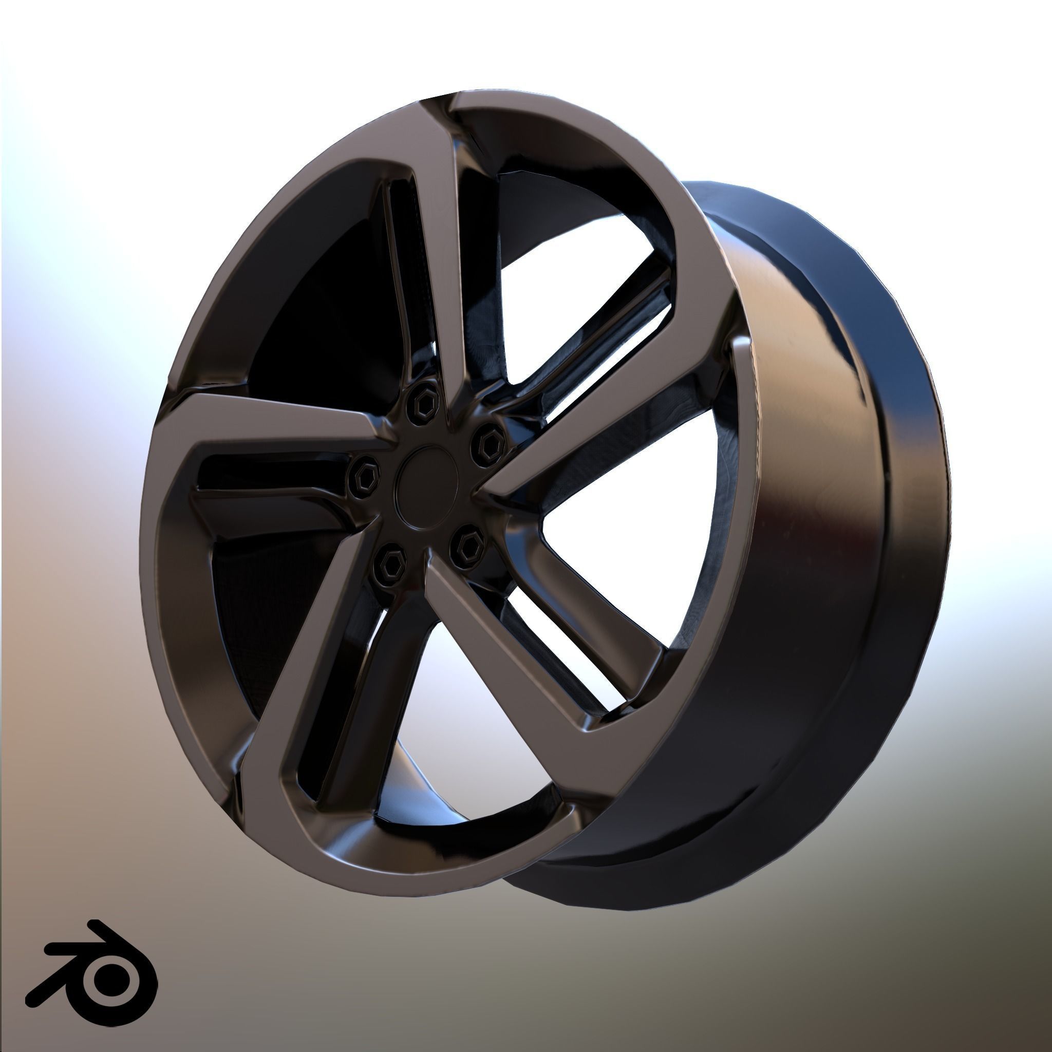 Sport Car Rim 4 Game-Ready 3D Model Low-poly 3D model_4