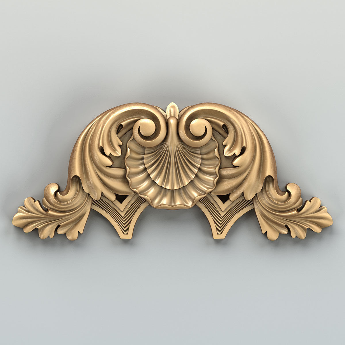 Carved decor central 044 3D model_1