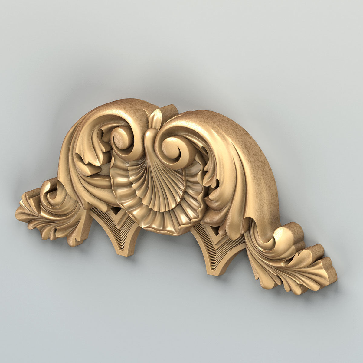 Carved decor central 044 3D model_2