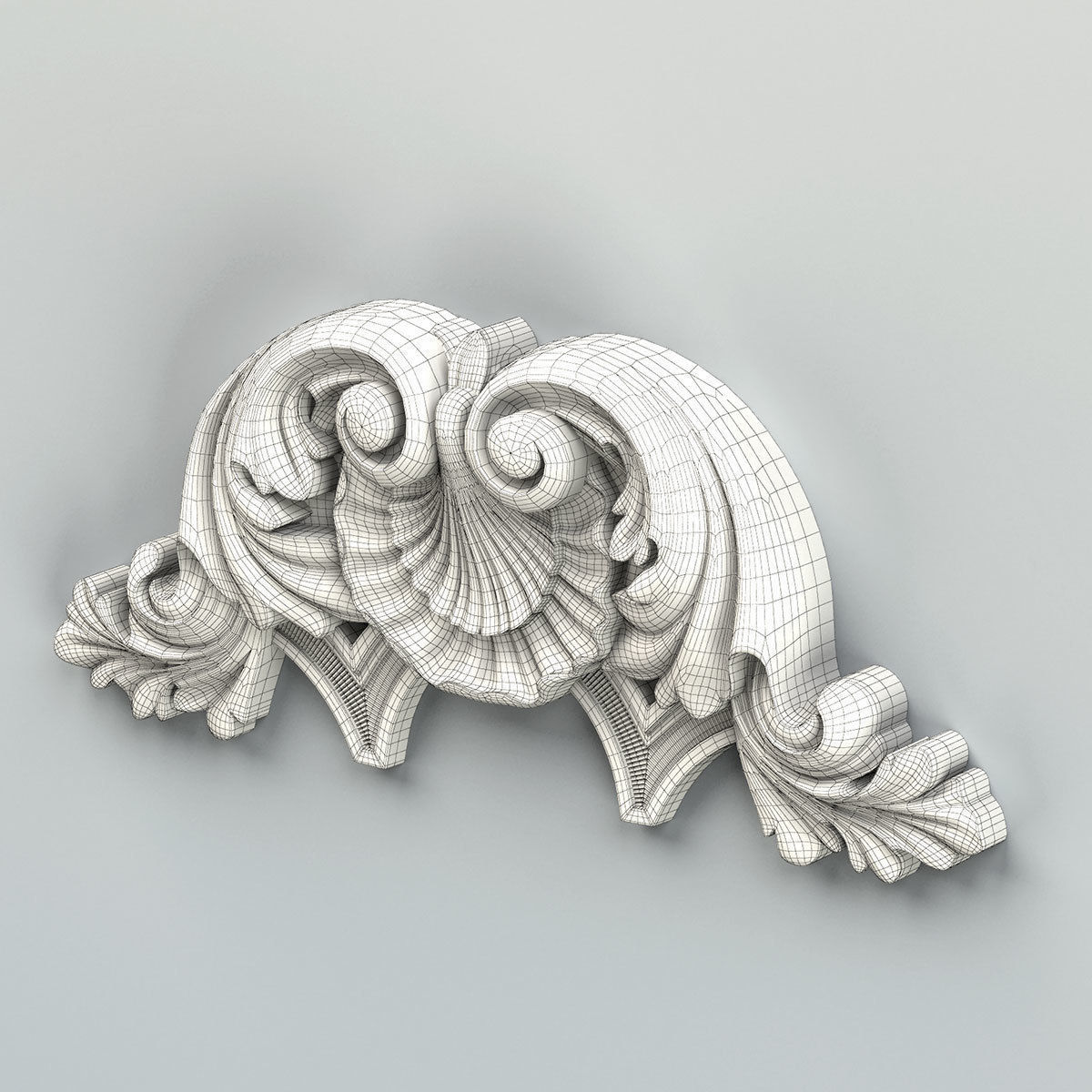 Carved decor central 044 3D model_6