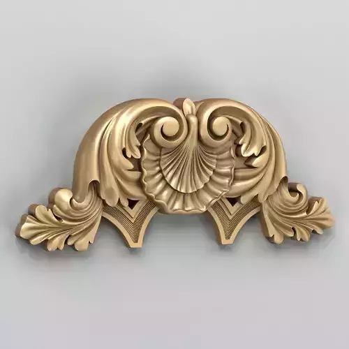 Carved decor central 044 3D model