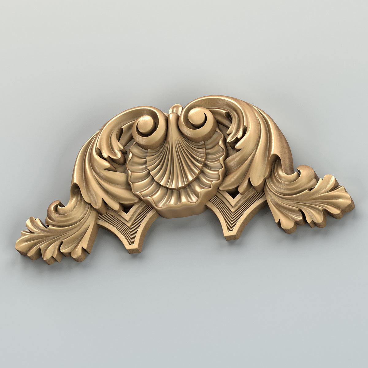Carved decor central 044 3D model_4