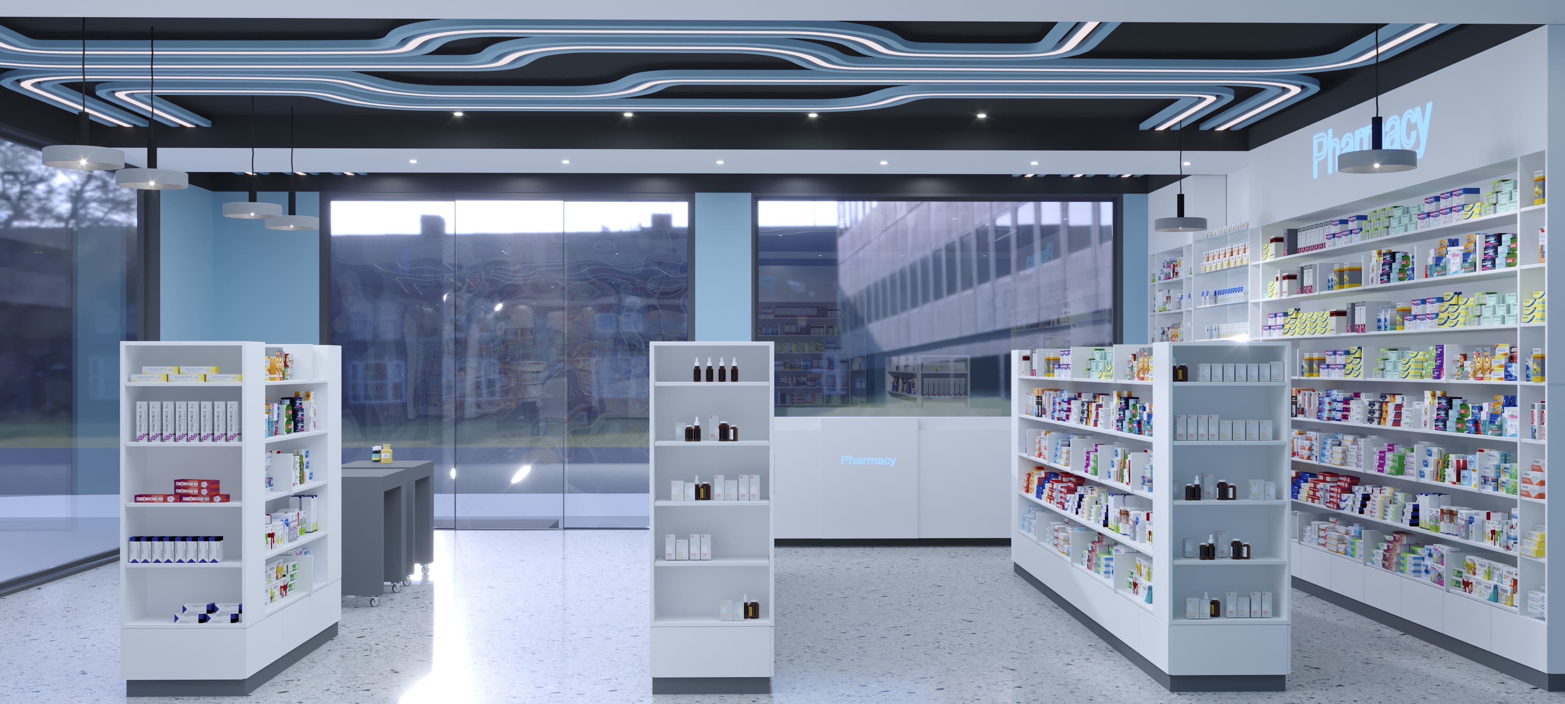 Pharmacy Low-poly 3D model Low-poly 3D model_15