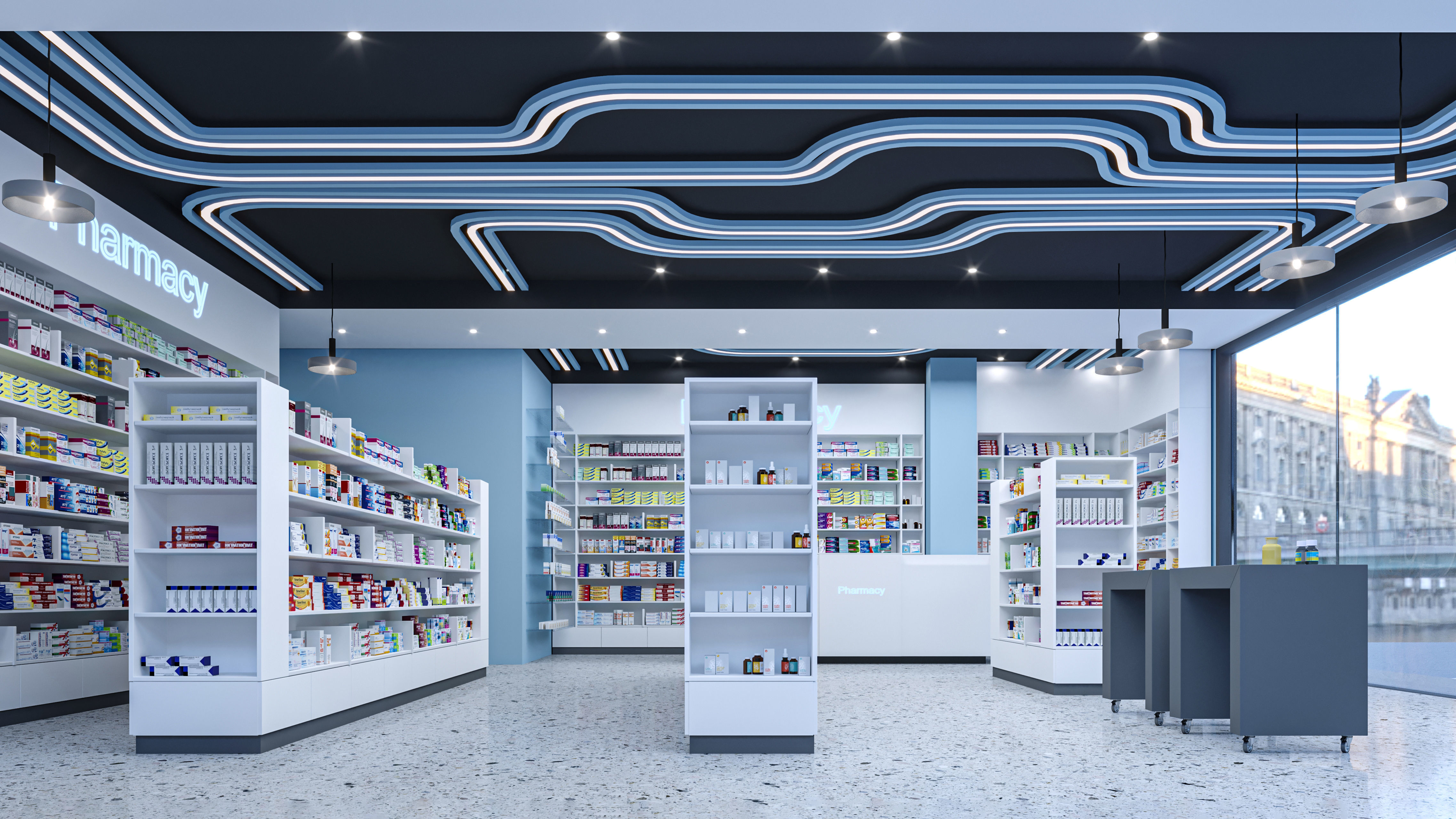 Pharmacy Low-poly 3D model Low-poly 3D model_6