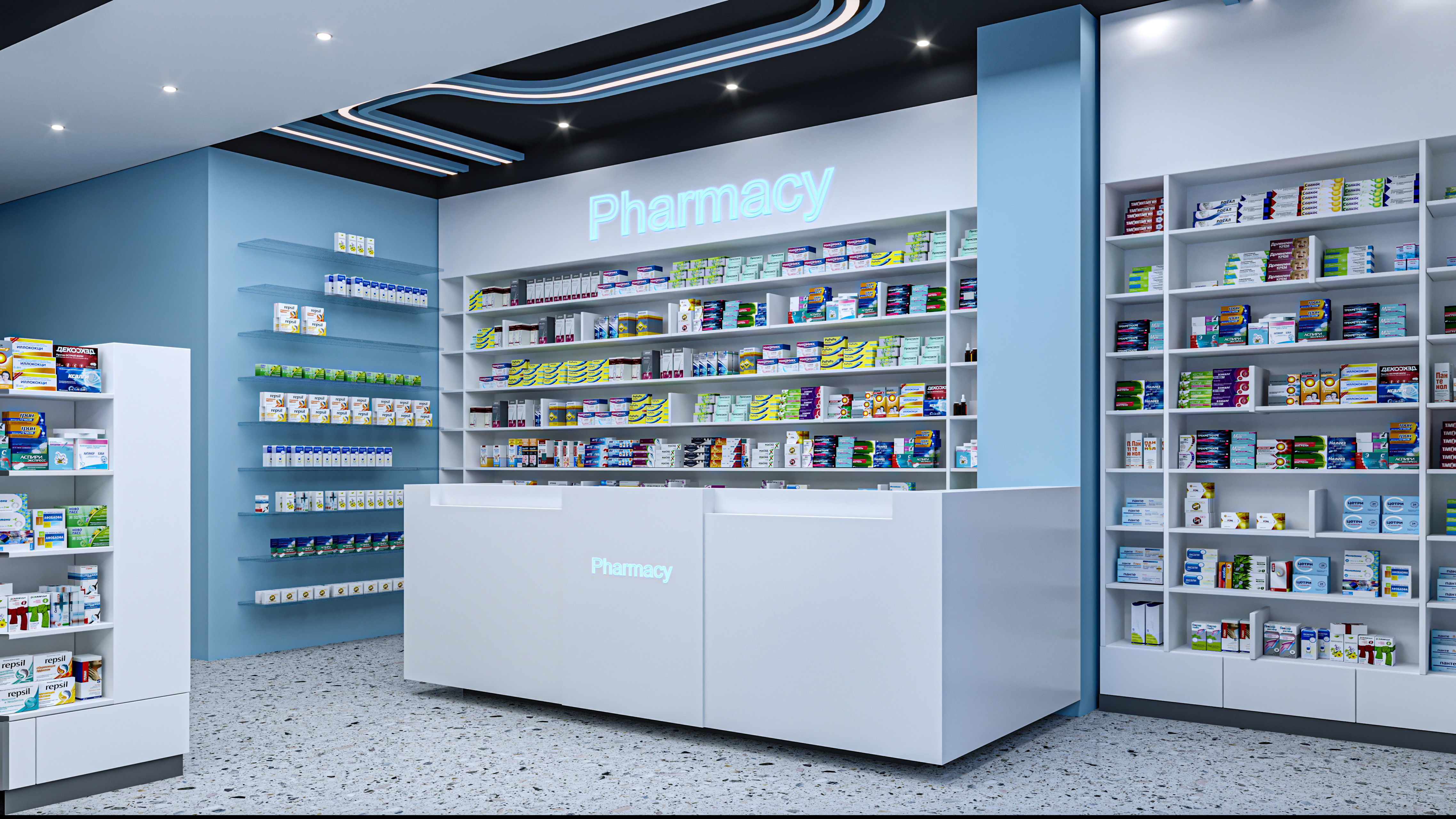 Pharmacy Low-poly 3D model Low-poly 3D model_2