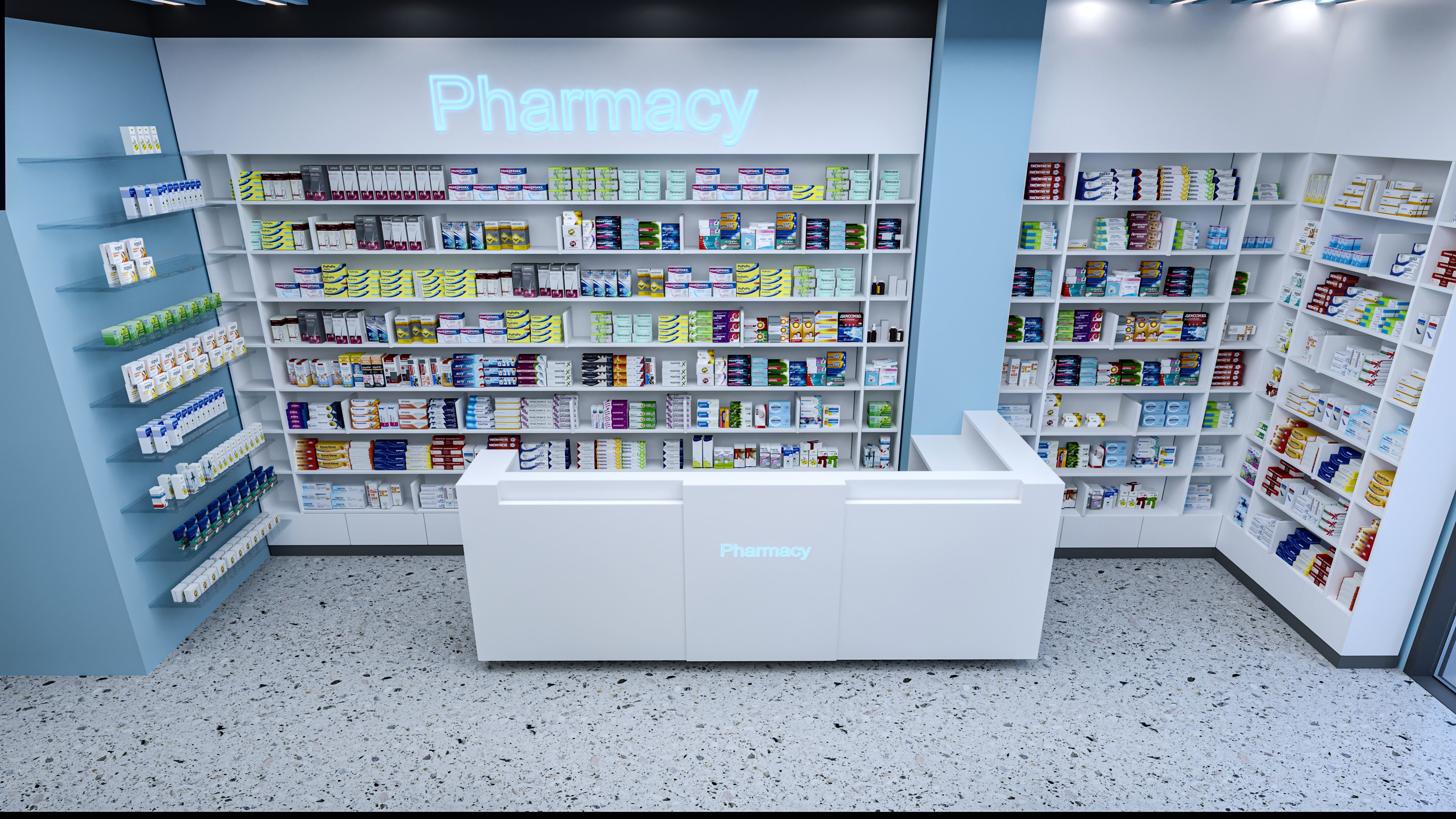 Pharmacy Low-poly 3D model Low-poly 3D model_4