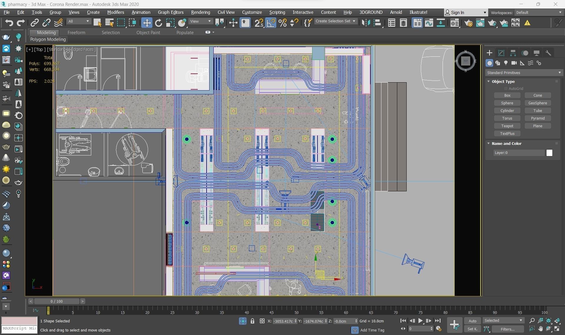 Pharmacy Low-poly 3D model Low-poly 3D model_10