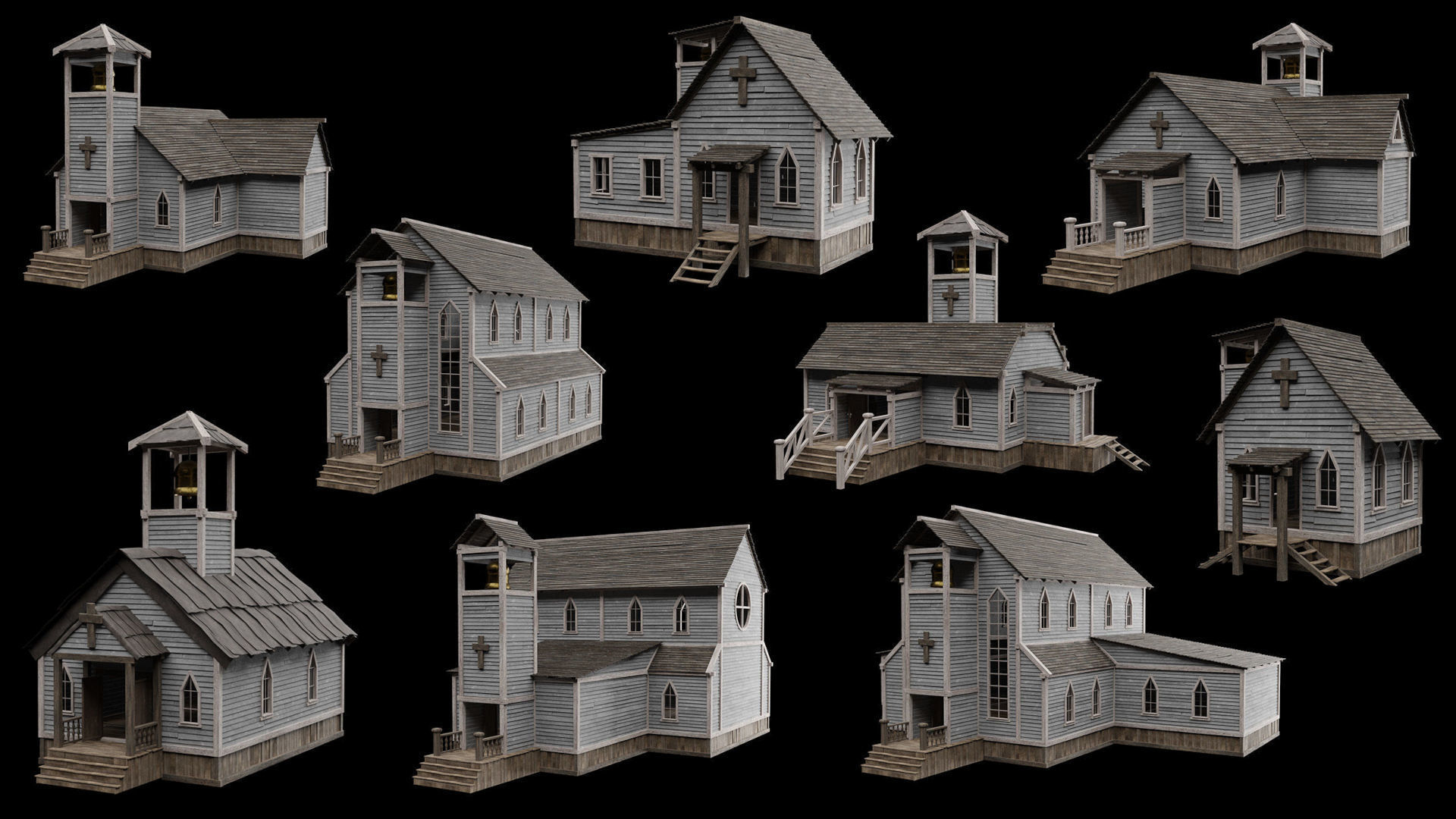 WILD WEST GREATEST WESTERN COWBOY AMERICA CITY AAA BUILDER 3D Model Collection_4