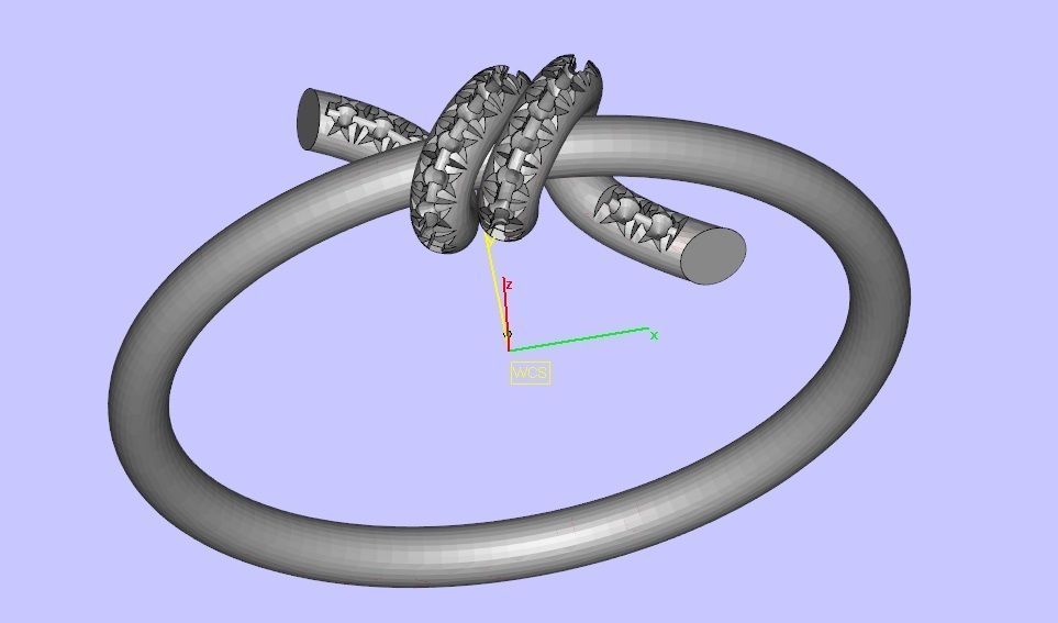Tiffany Knot Diamond Ring Low-poly 3D model_4