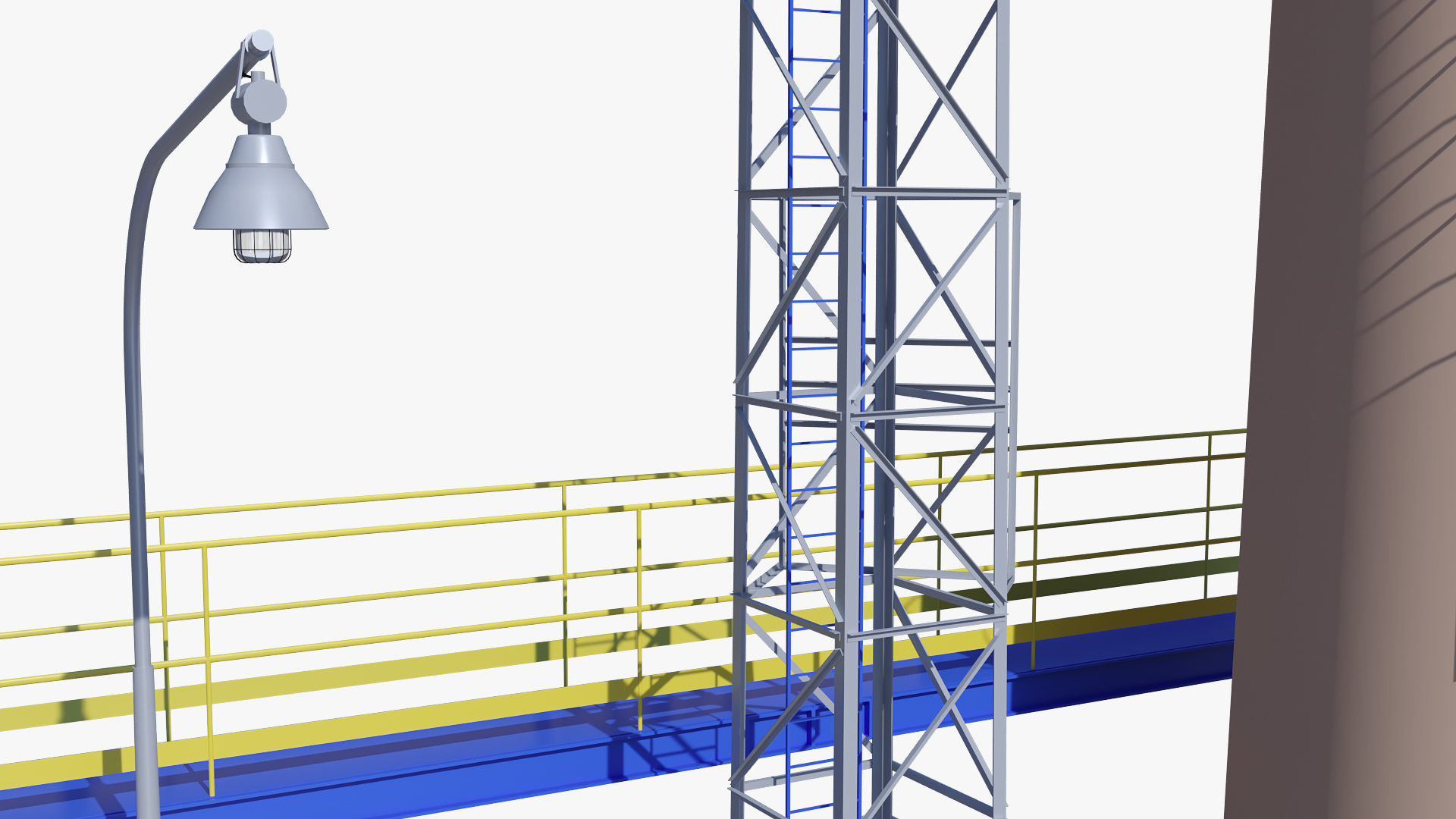 Metal tower for factory 3D model_7