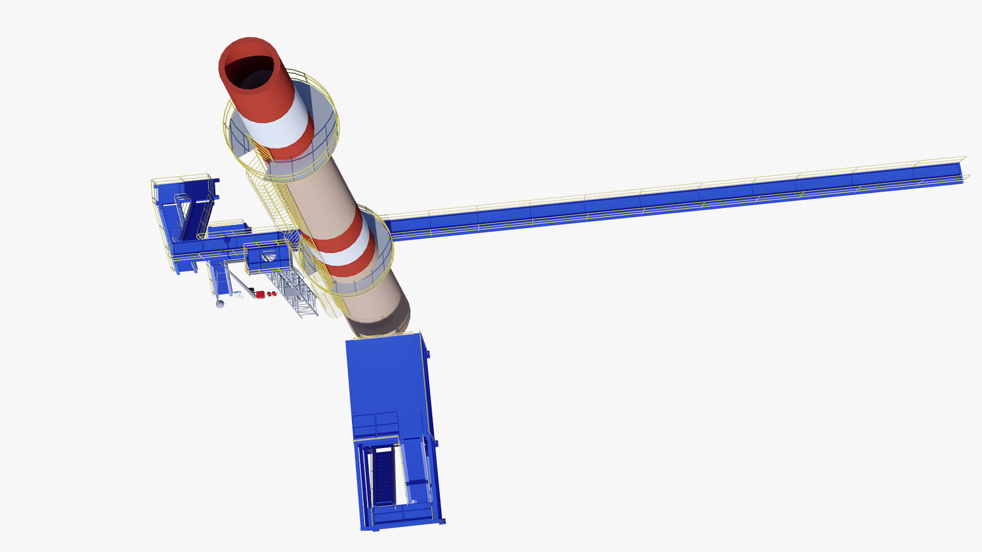 Metal tower for factory 3D model_6