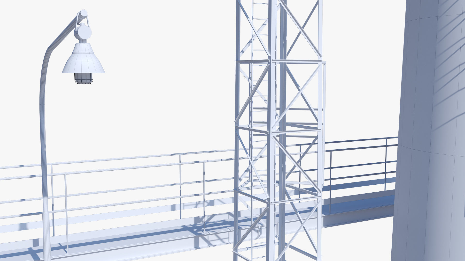 Metal tower for factory 3D model_8