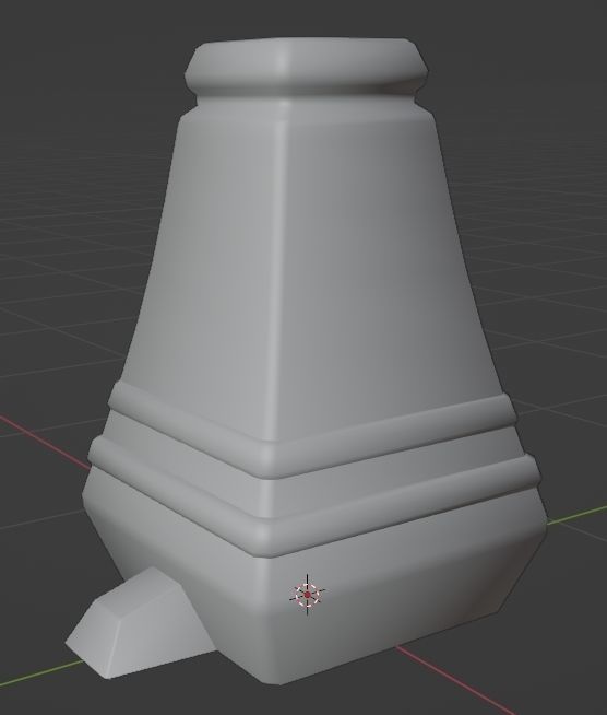 Stylized Desert Wall Column Low-poly 3D model_6