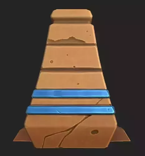 Stylized Desert Wall Column 