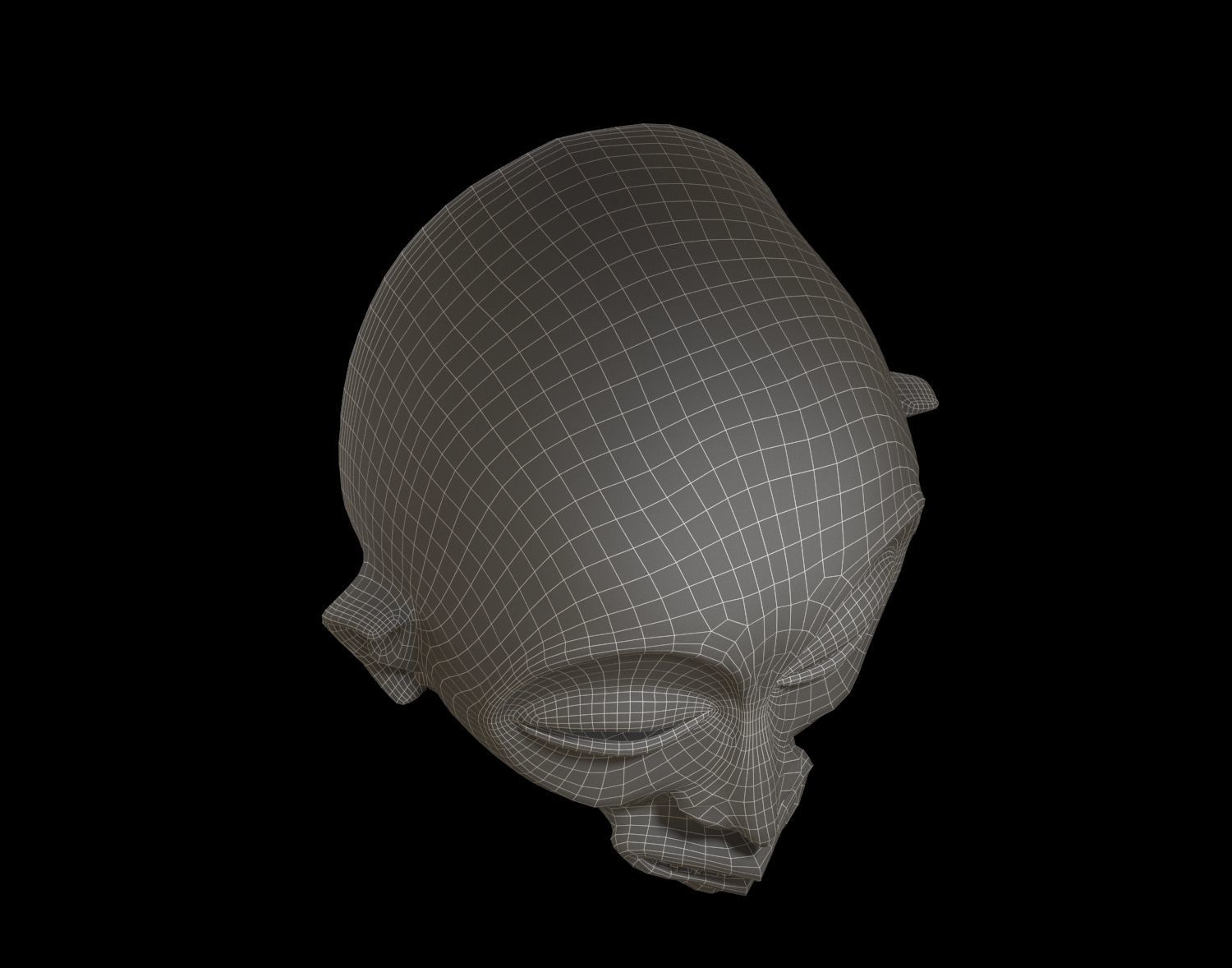 Mwana pwo  African Chokwe mask  Low-poly 3D model_10