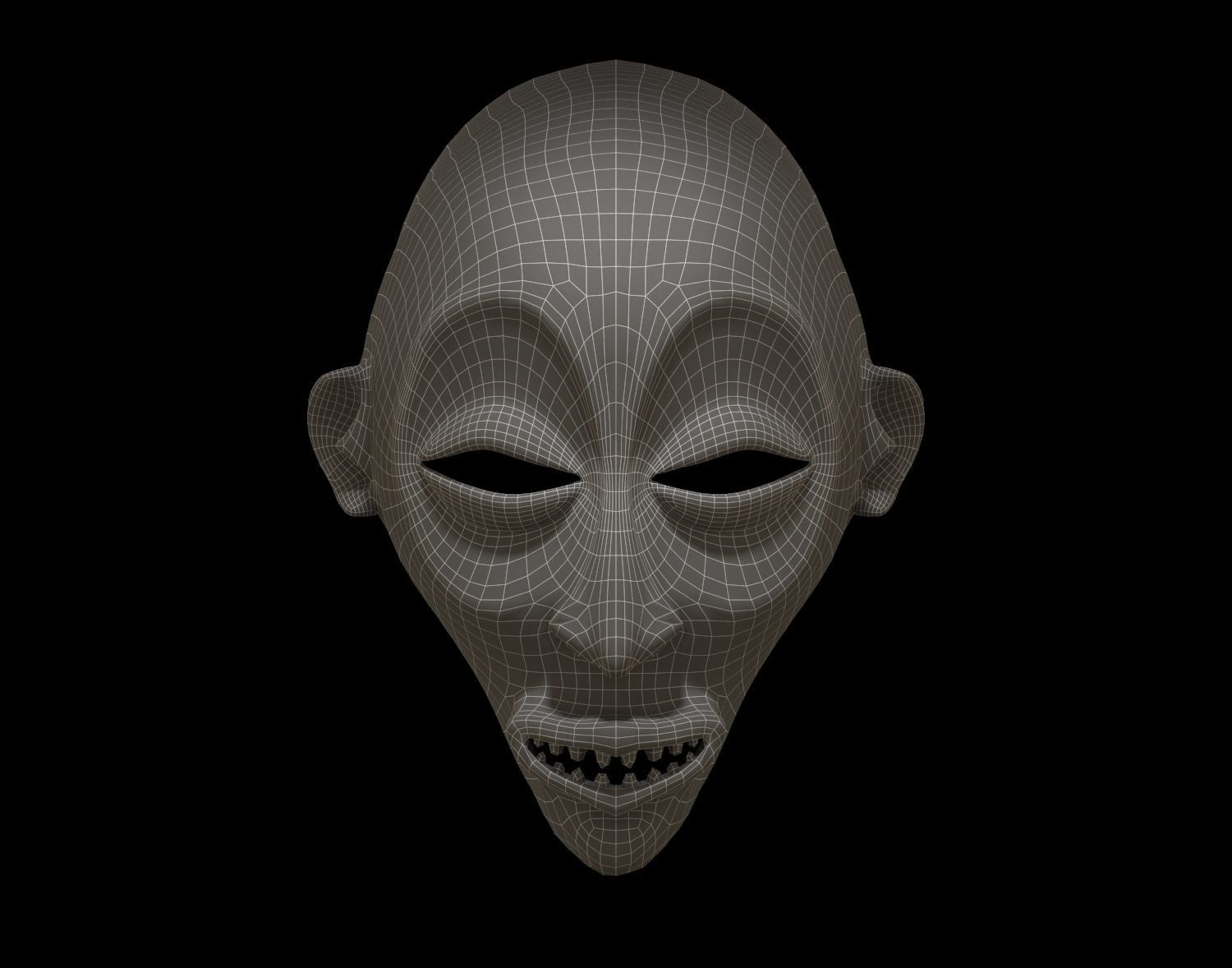 Mwana pwo  African Chokwe mask  Low-poly 3D model_2