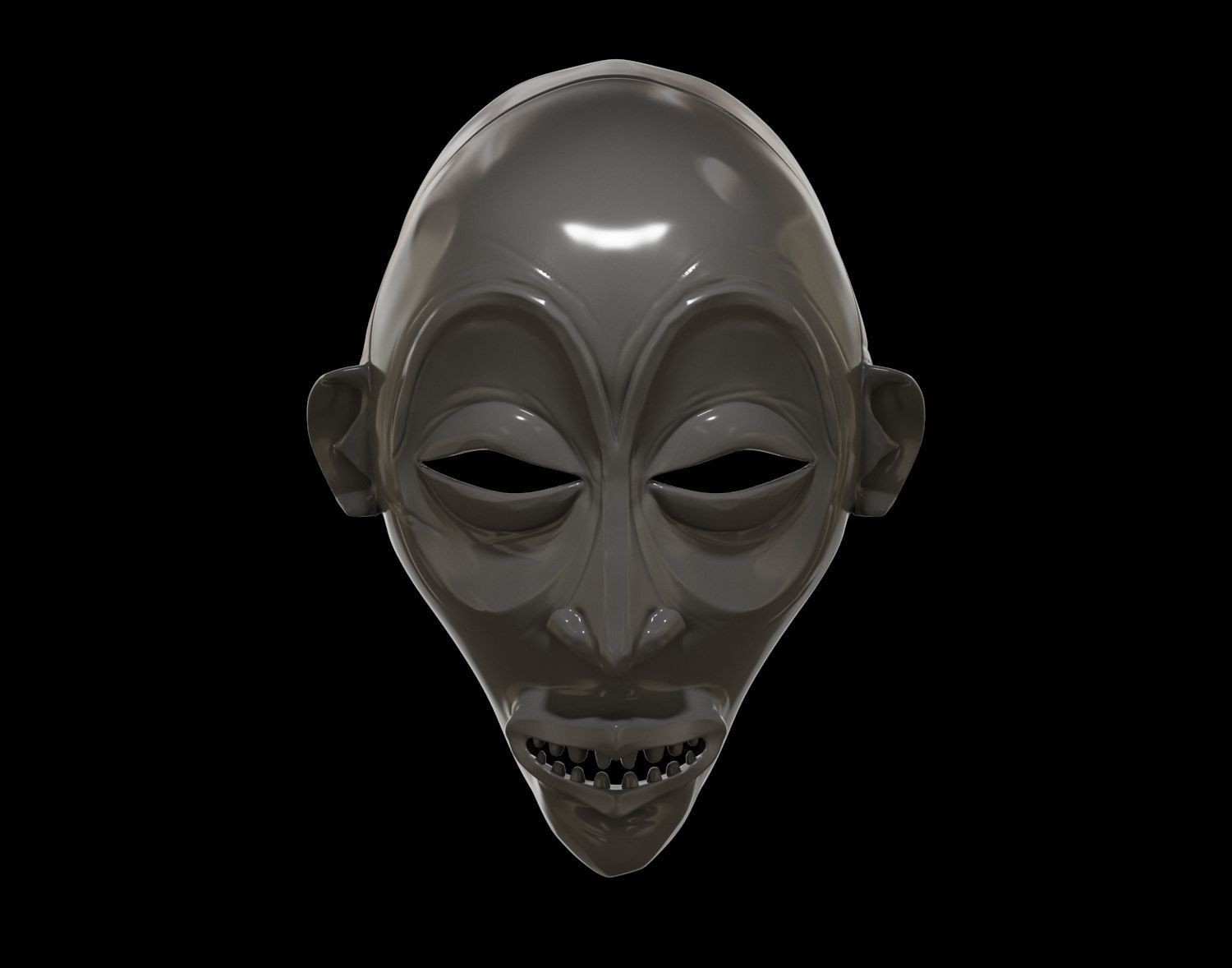 Mwana pwo  African Chokwe mask  Low-poly 3D model_13