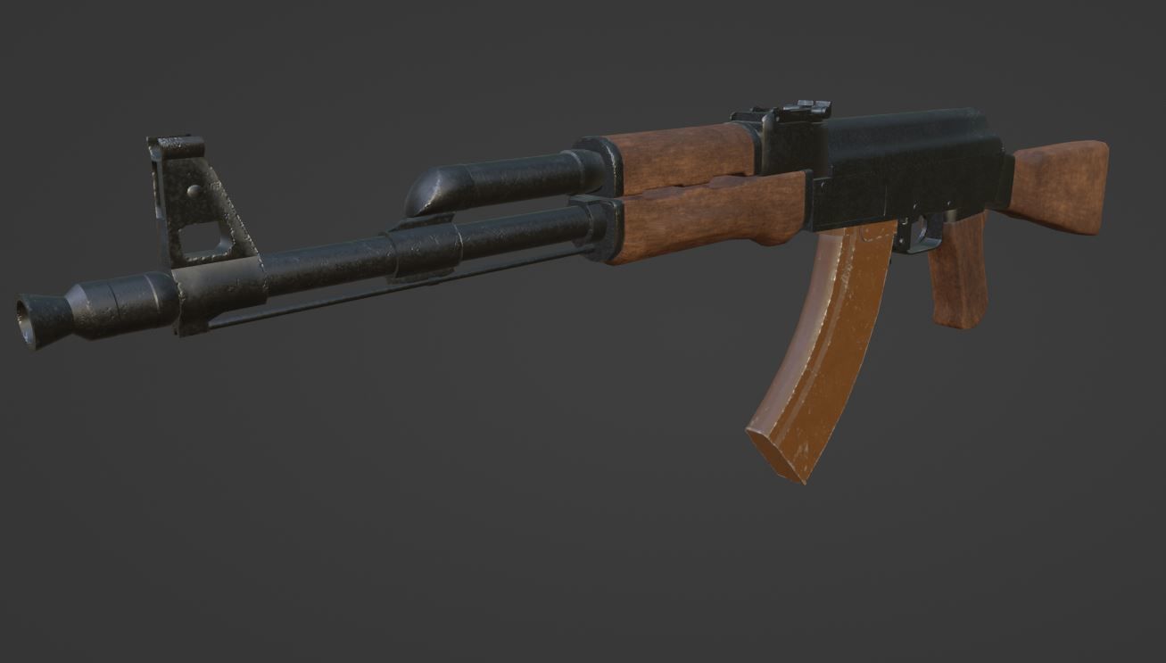 AK47 Model Low-poly 3D model_3