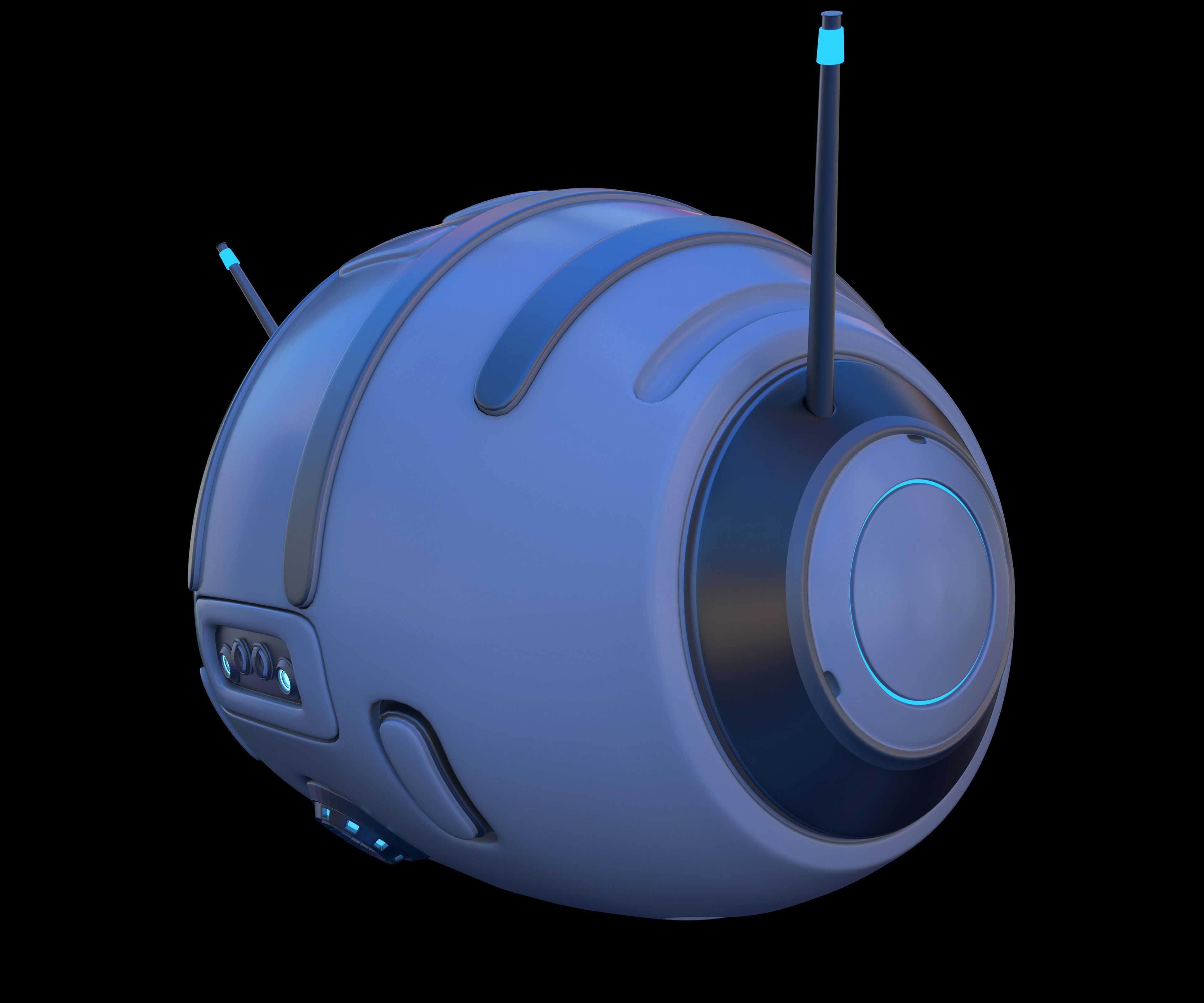 Cartoon Robot 3D model_2