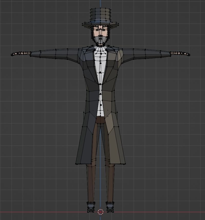 Stylized Low Poly Character Low-poly 3D model_6