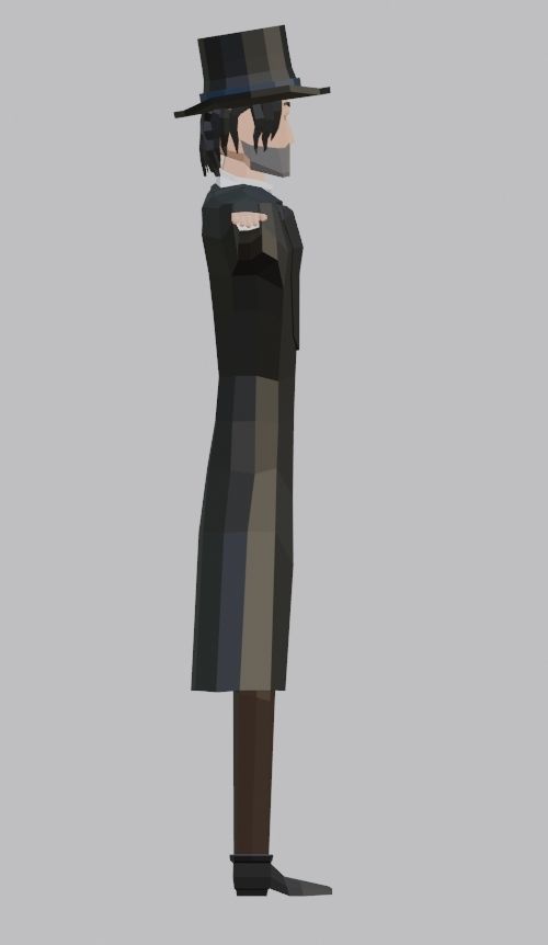 Stylized Low Poly Character Low-poly 3D model_1