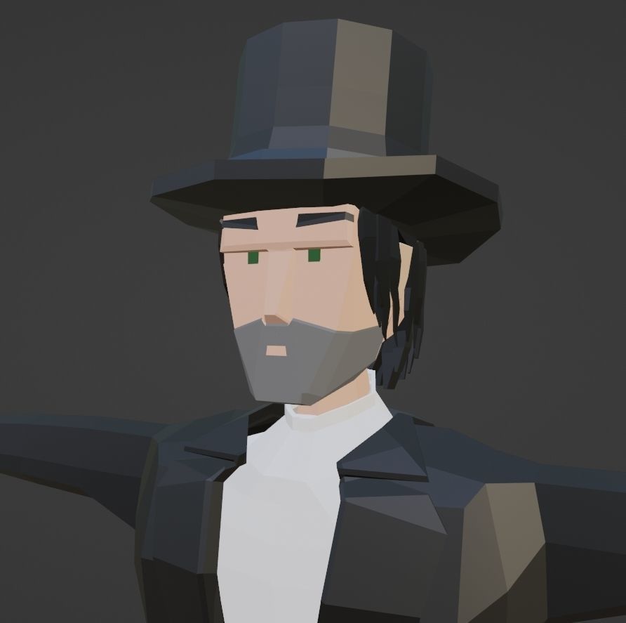 Stylized Low Poly Character Low-poly 3D model_5