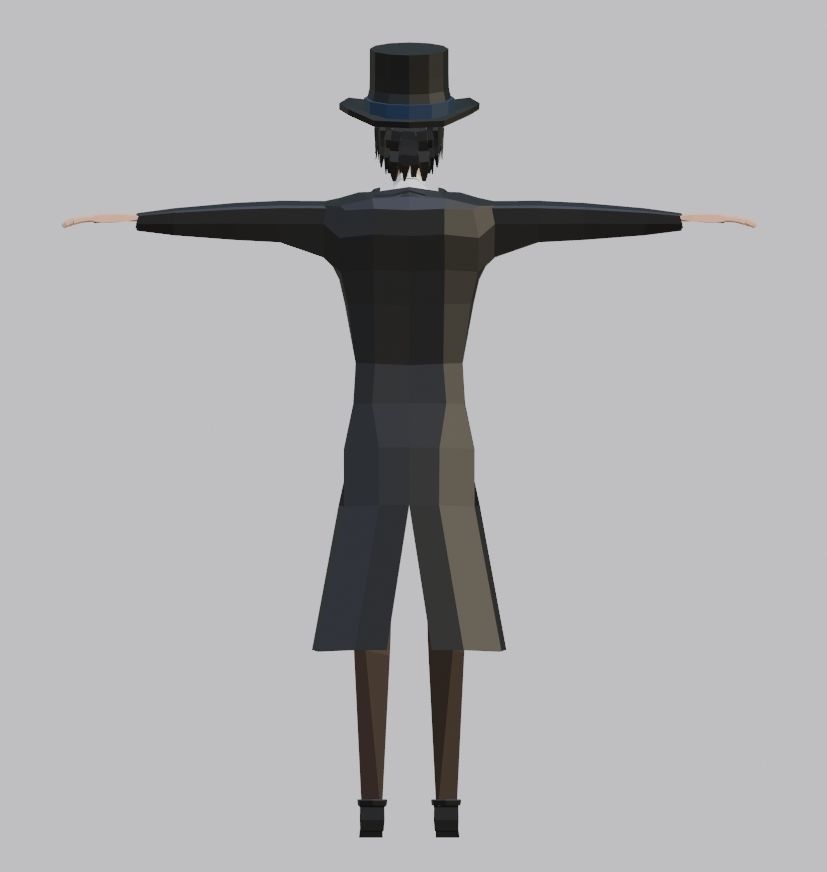 Stylized Low Poly Character Low-poly 3D model_2
