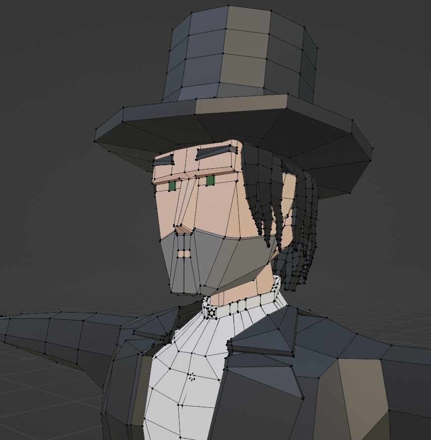 Stylized Low Poly Character Low-poly 3D model_8